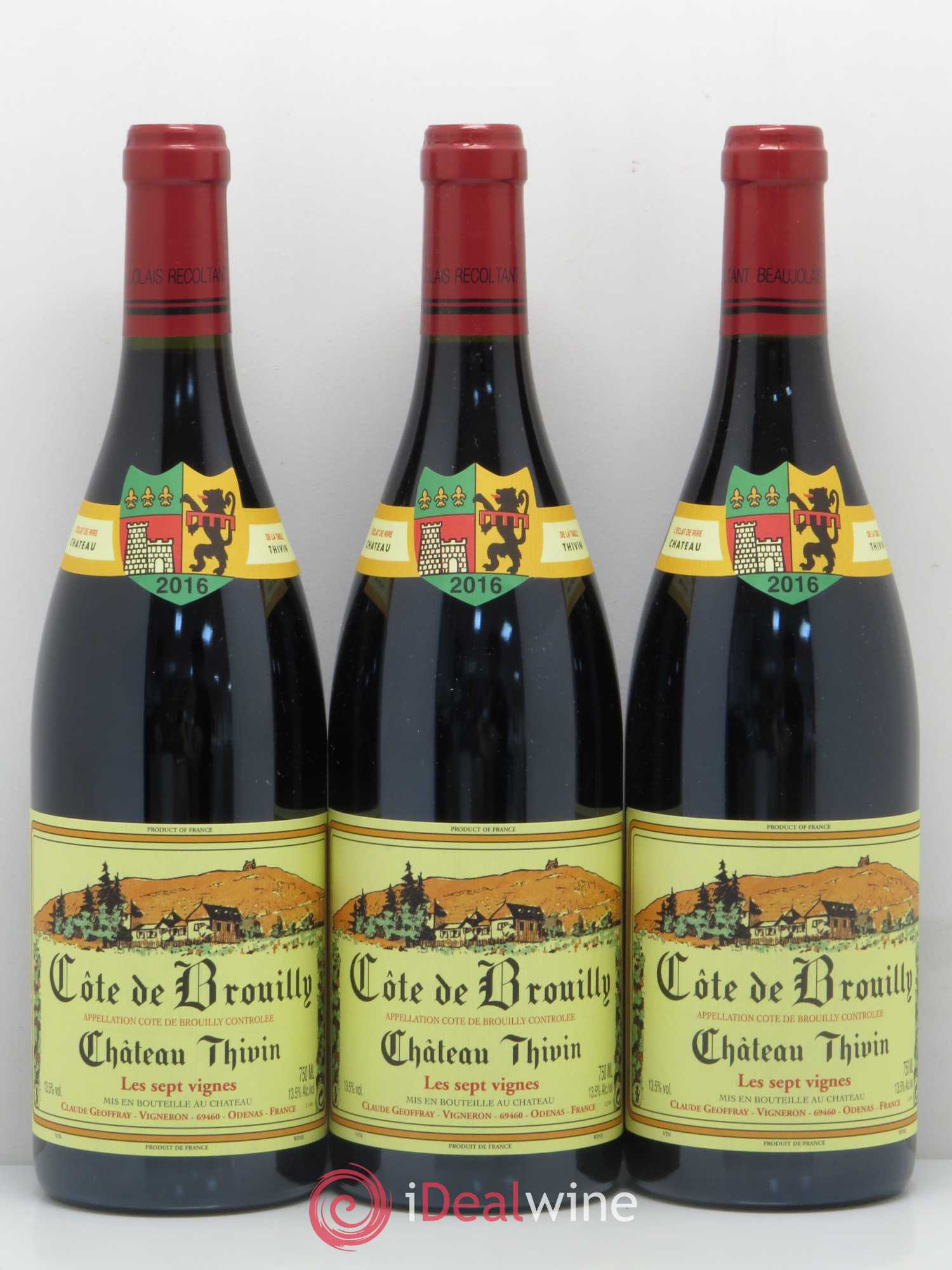 Côte de Brouilly Les 7 Vignes Château Thivin 2016 - Lot de 6 bouteilles - 1