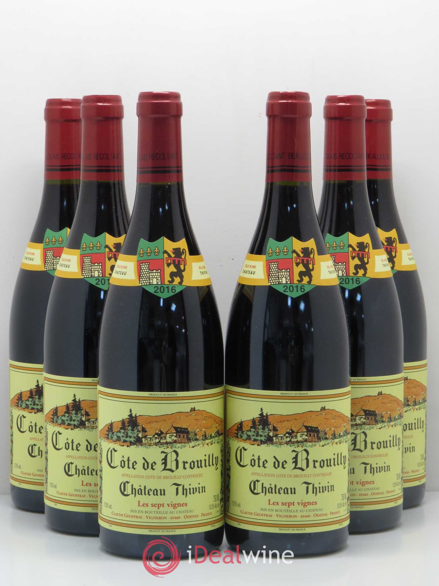 Côte de Brouilly Les 7 Vignes Château Thivin 2016 - Lot de 6 bouteilles - 0