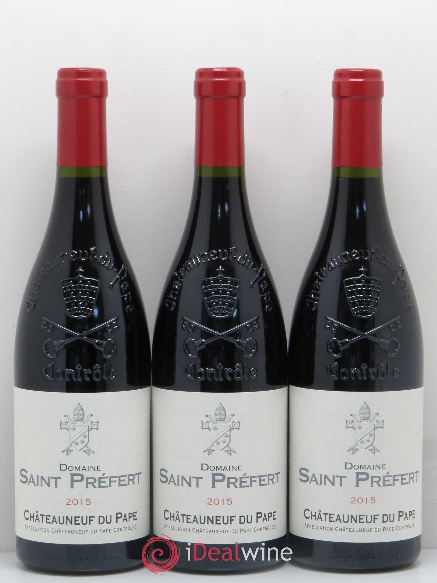 Châteauneuf-du-Pape Domaine Saint-Préfert 2015 - Lot de 3 bouteilles - 0