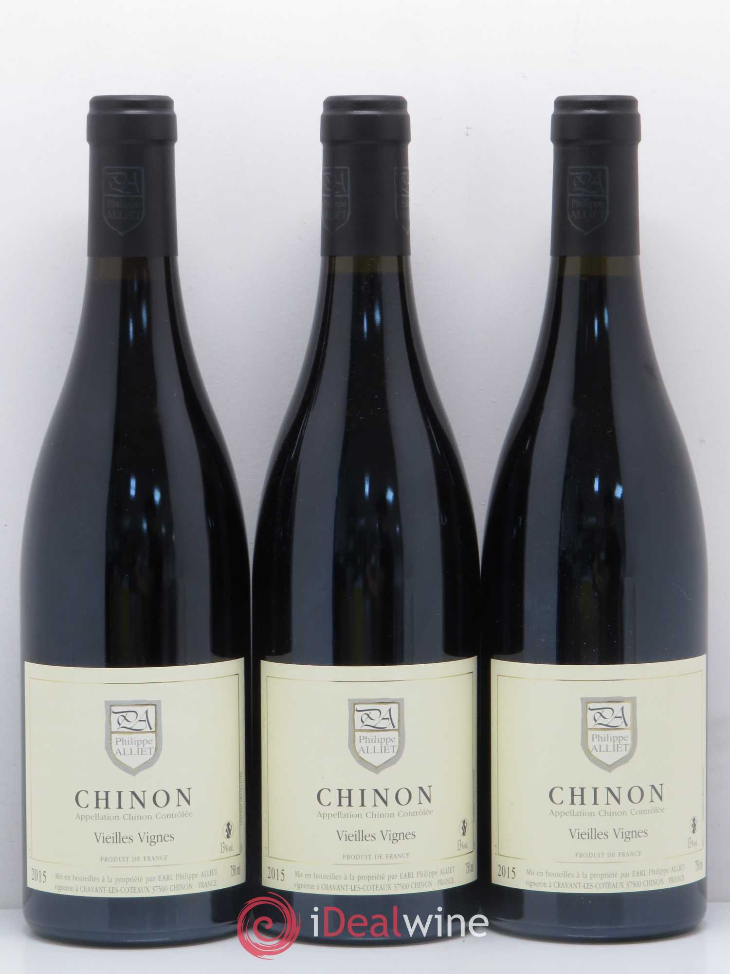 Chinon Vieilles Vignes Philippe Alliet 2015 - Lot de 3 bouteilles - 0