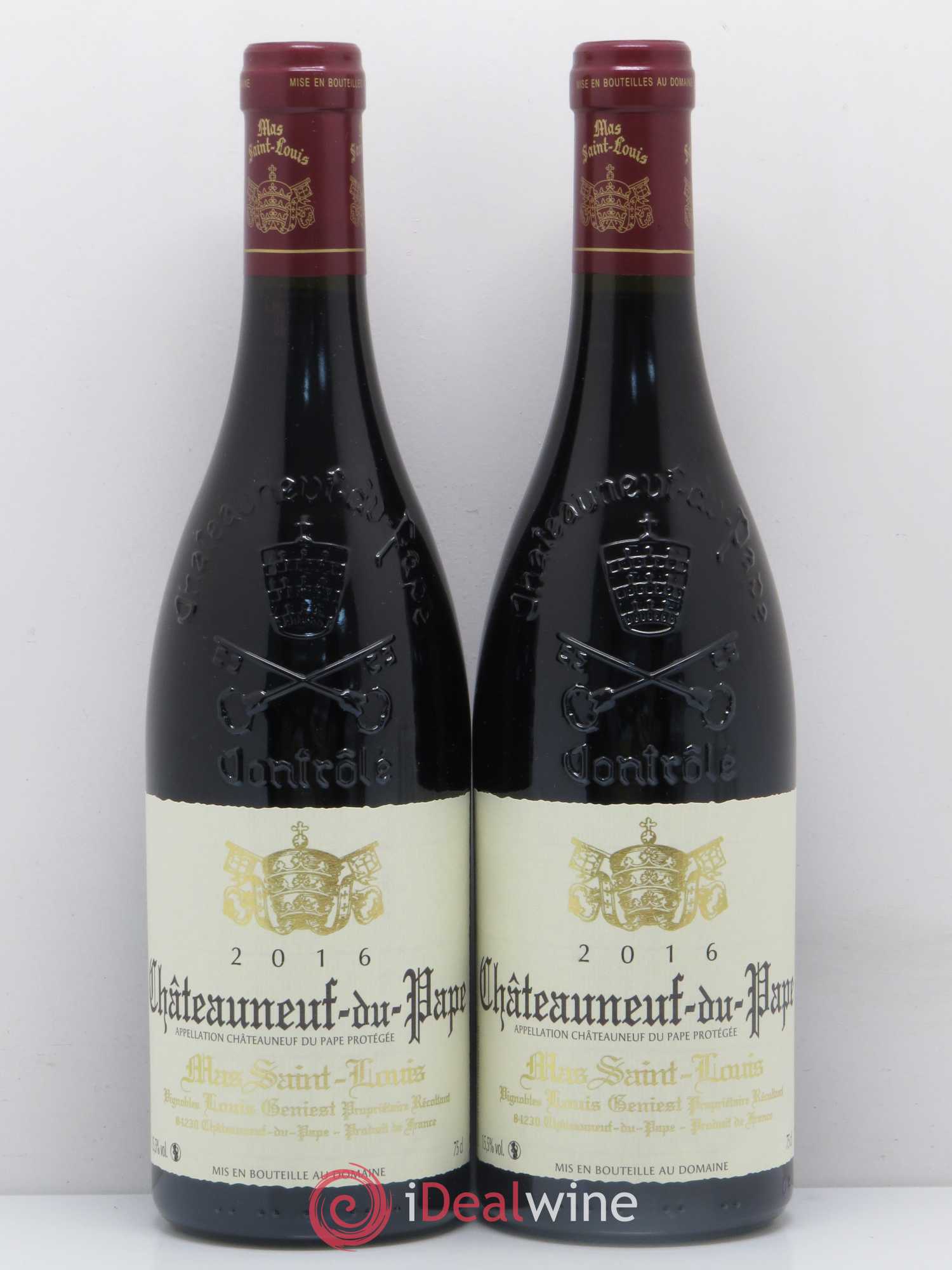 Châteauneuf-du-Pape Mas Saint Louis 2016 - Lot de 2 bouteilles - 0