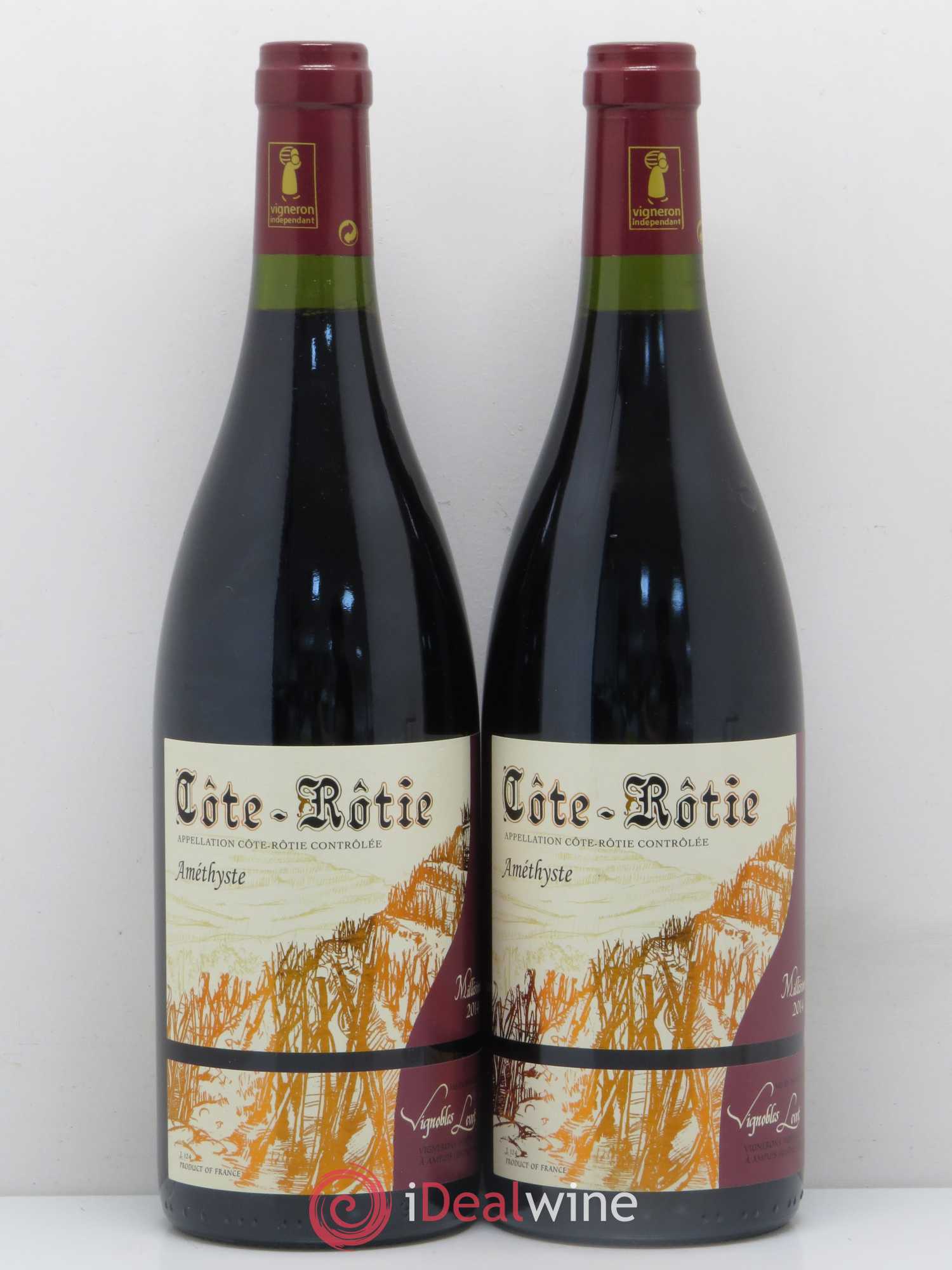 Côte-Rôtie Améthyste Vignobles Levet (sans prix de réserve) 2014 - Lot de 2 bouteilles - 0