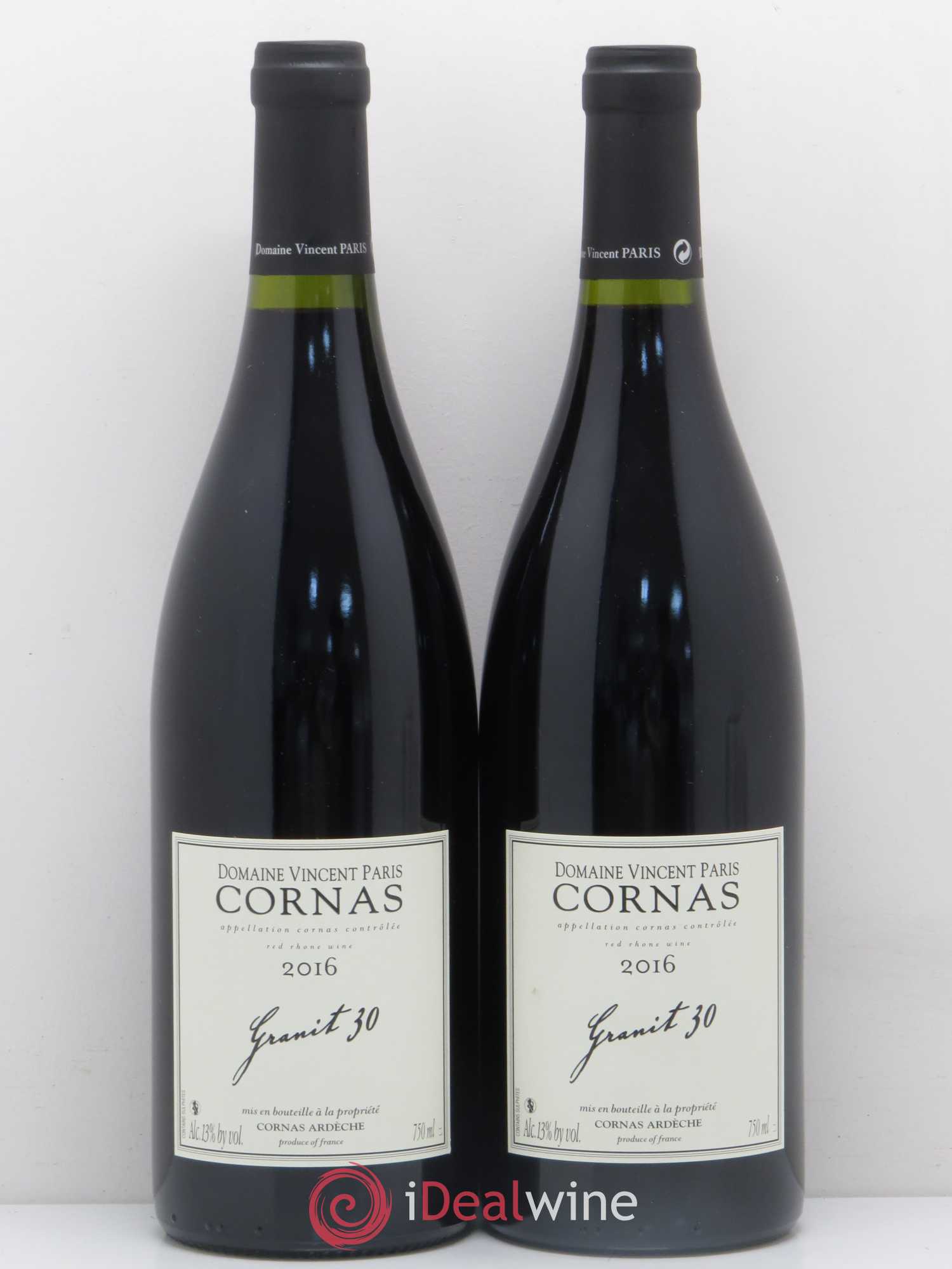 Cornas Granit 30 Vincent Paris (sans prix de réserve) 2016 - Lot de 2 bouteilles - 0