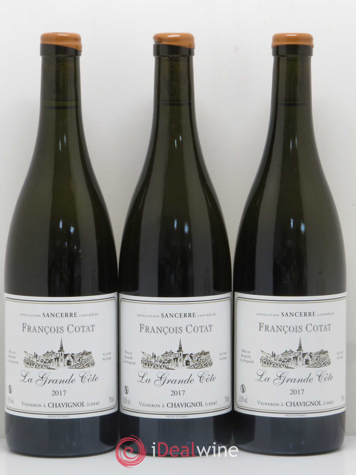 Sancerre La Grande Côte François Cotat (sans prix de réserve) 2017 - Lot de 3 bouteilles - 0