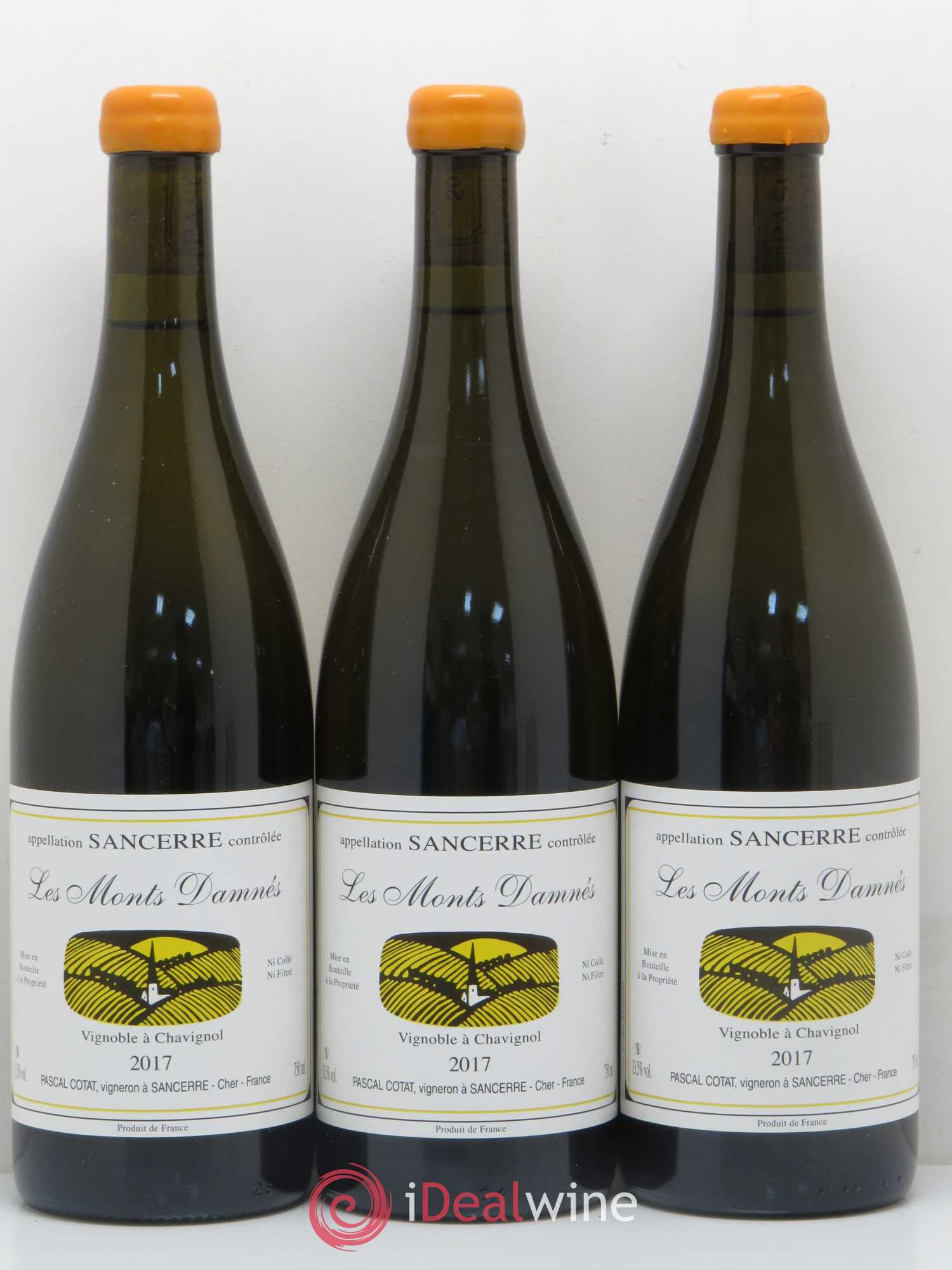 Sancerre Les Monts Damnés Pascal Cotat (sans prix de réserve) 2017 - Lot de 3 bouteilles - 0