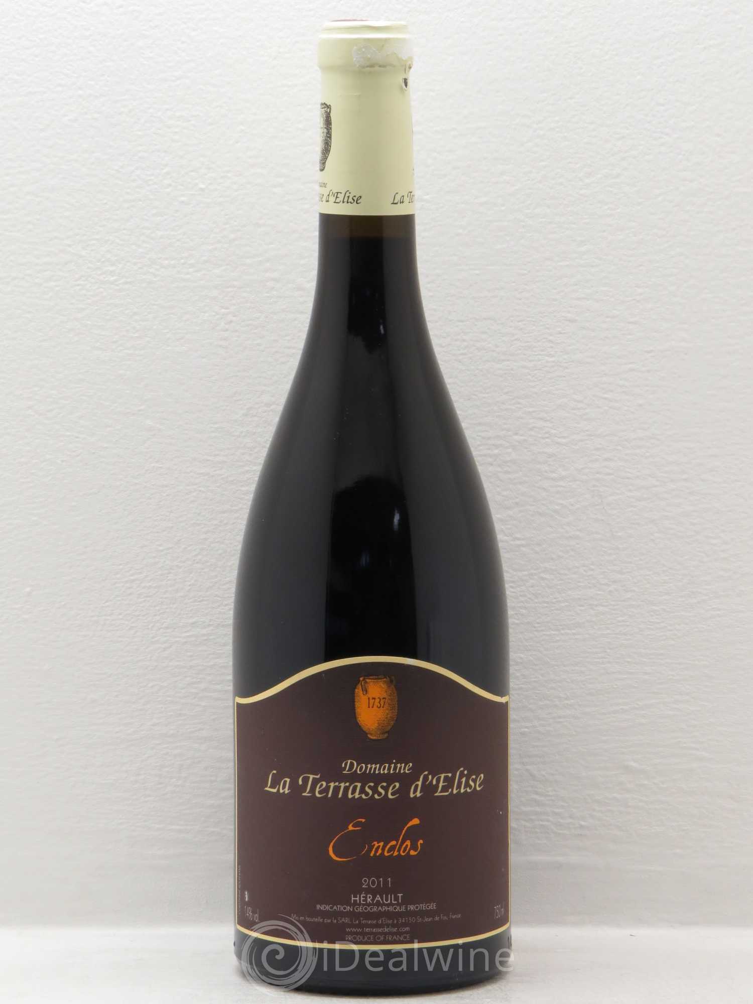 Pays d'Hérault L'Enclos Terrasse d'Elise (Domaine de la) 2011 - Lot de 1 bouteille - 0