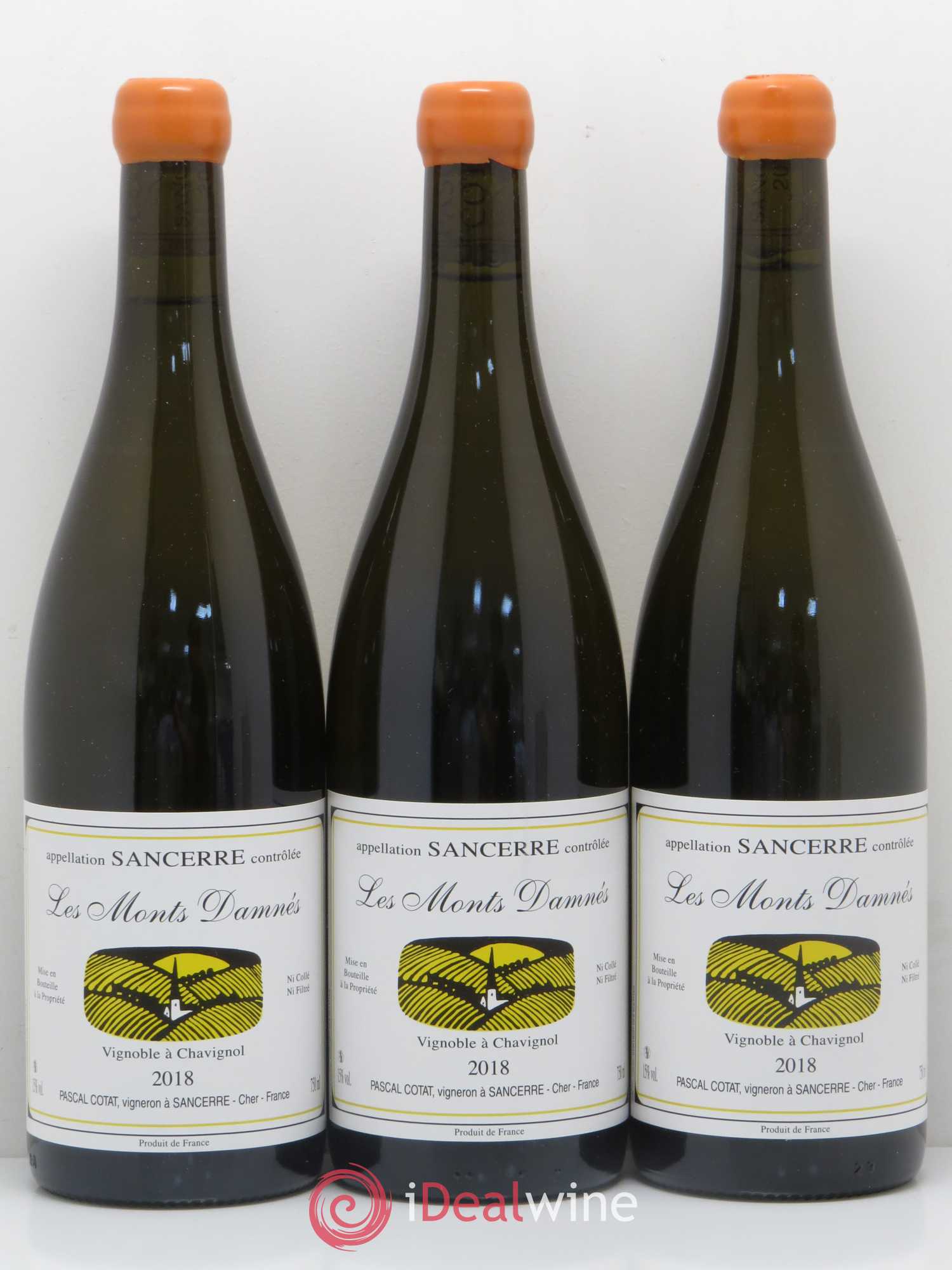 Sancerre Les Monts Damnés Pascal Cotat 2018 - Lot de 3 bouteilles - 0