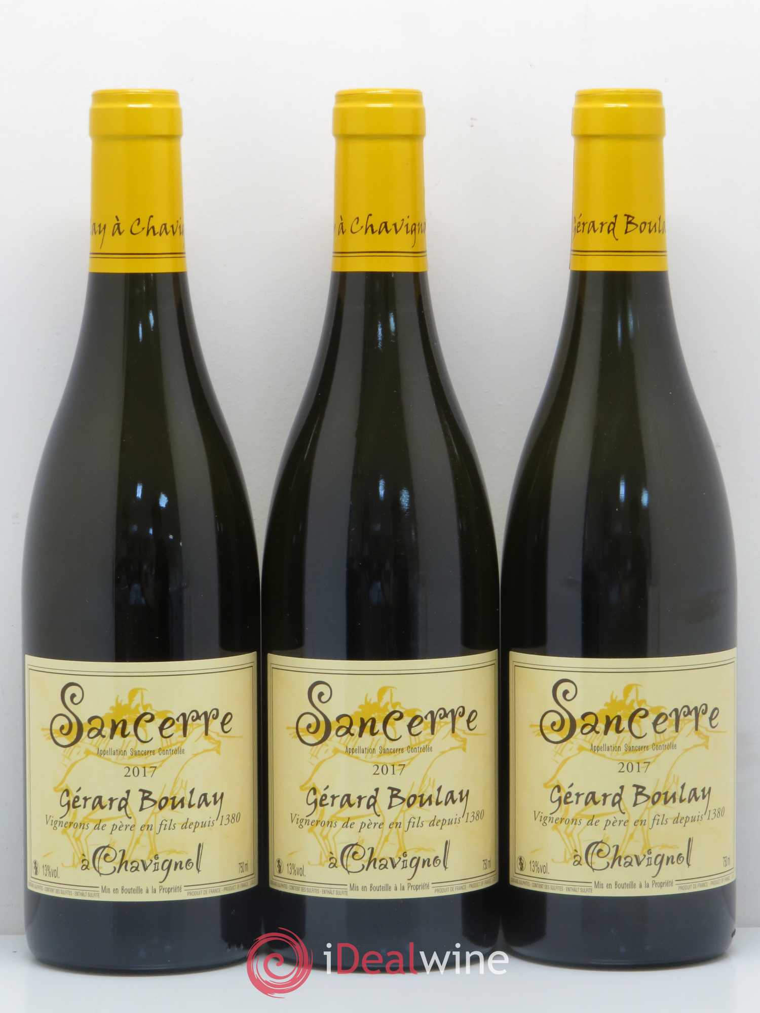 Sancerre Gérard Boulay Tradition (sans prix de réserve) 2017 - Lotto di 3 bottiglie - 0