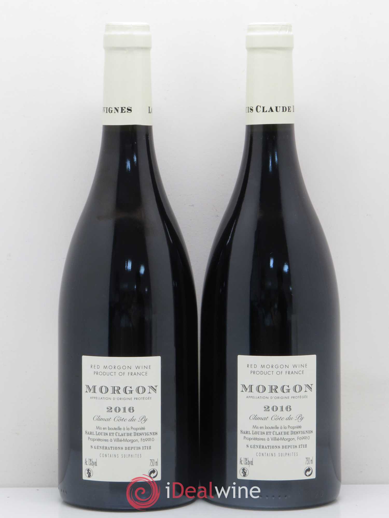 Morgon Côte de Py Javernières Louis-Claude Desvignes 2016 - Lot de 2 bouteilles - 1