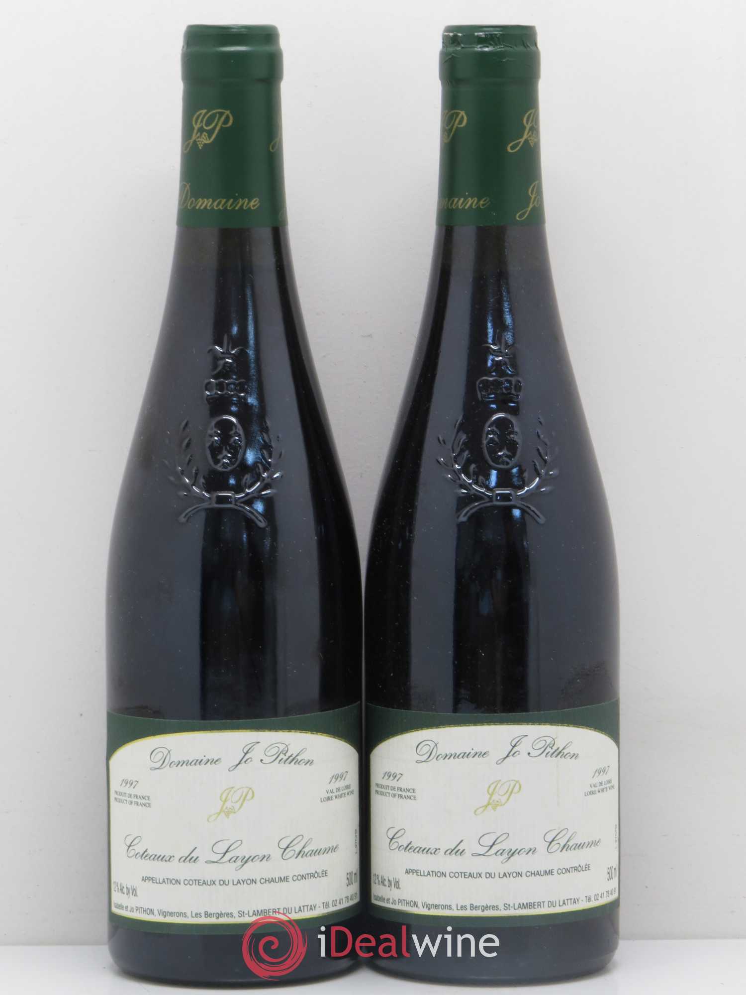 Coteaux du Layon Chaume Domaine Jo Pithon (sans prix de réserve) 1997 - Lotto di 2 bottiglie - 0