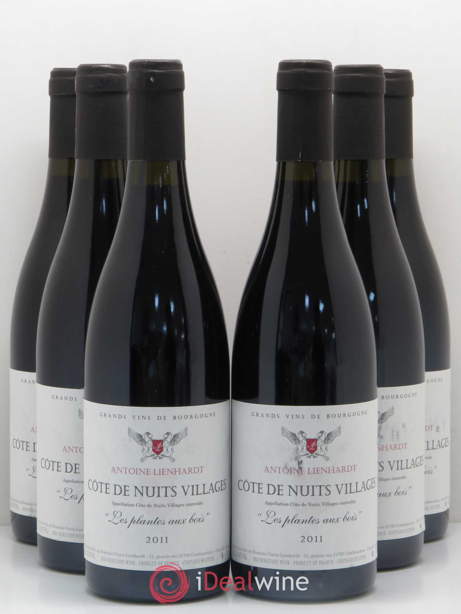 Côte de Nuits-Villages Les Plantes aux Bois Antoine Lienhardt (sans prix de réserve) 2011 - Posten von 6 Flaschen - 0