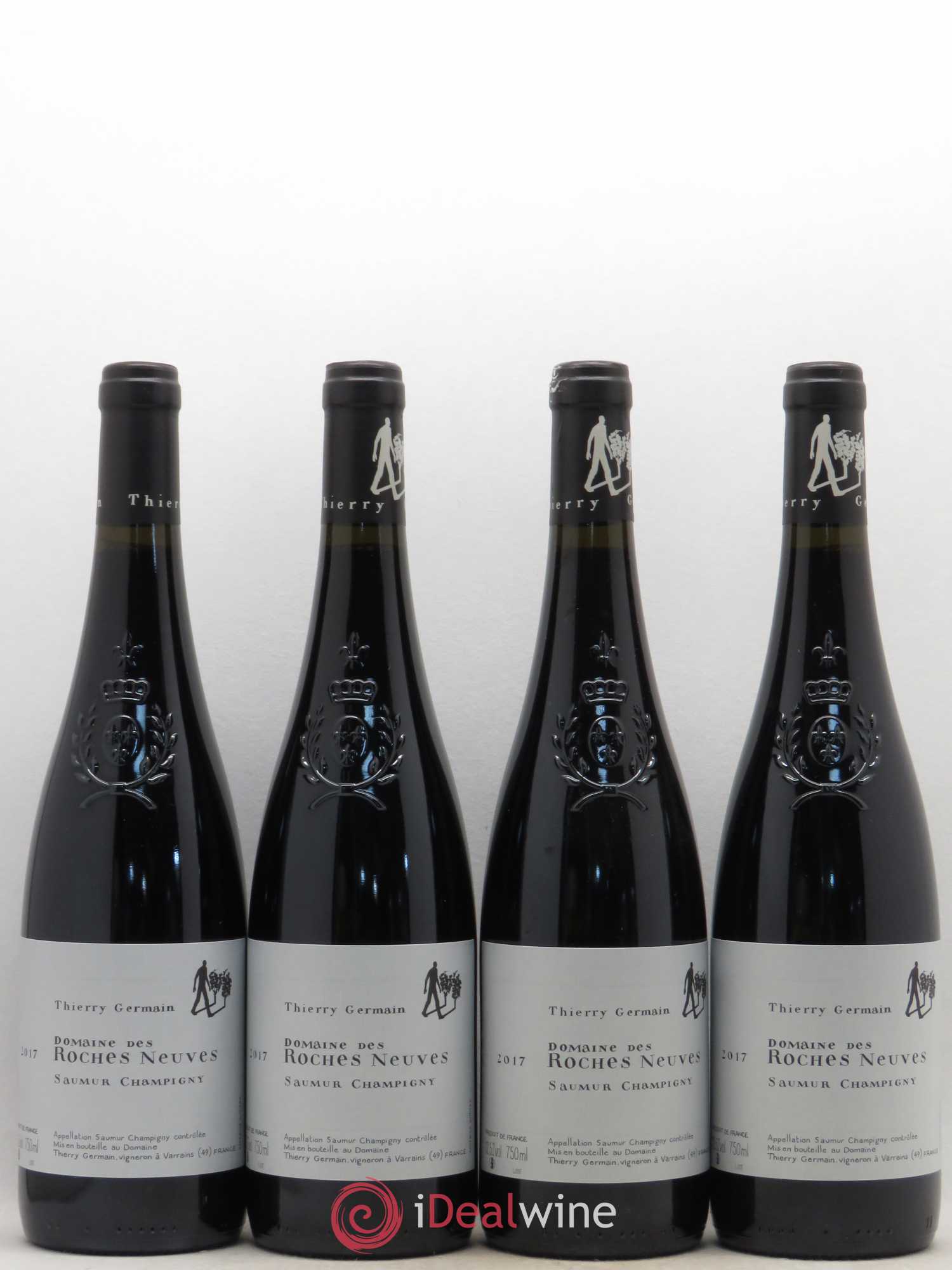 Saumur-Champigny Domaine des Roches Neuves - Thierry Germain (sans prix de réserve) 2017 - Lot de 4 bouteilles - 0
