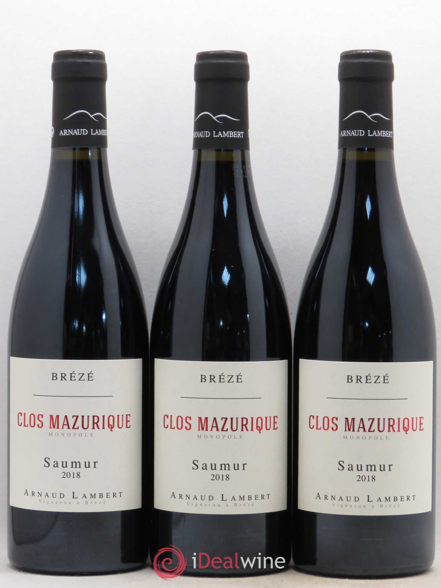 Saumur Clos Mazurique Arnaud Lambert Brézé (sans prix de réserve) 2018 - Posten von 3 Flaschen - 0