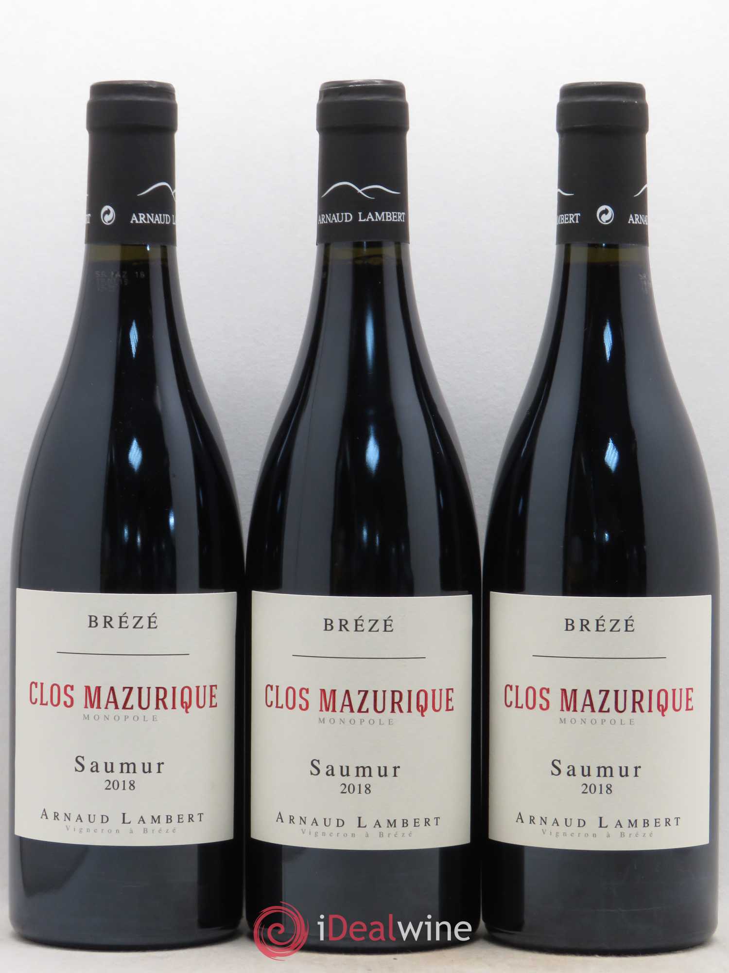 Saumur Clos Mazurique Arnaud Lambert Brézé (sans prix de réserve) 2018 - Posten von 3 Flaschen - 0