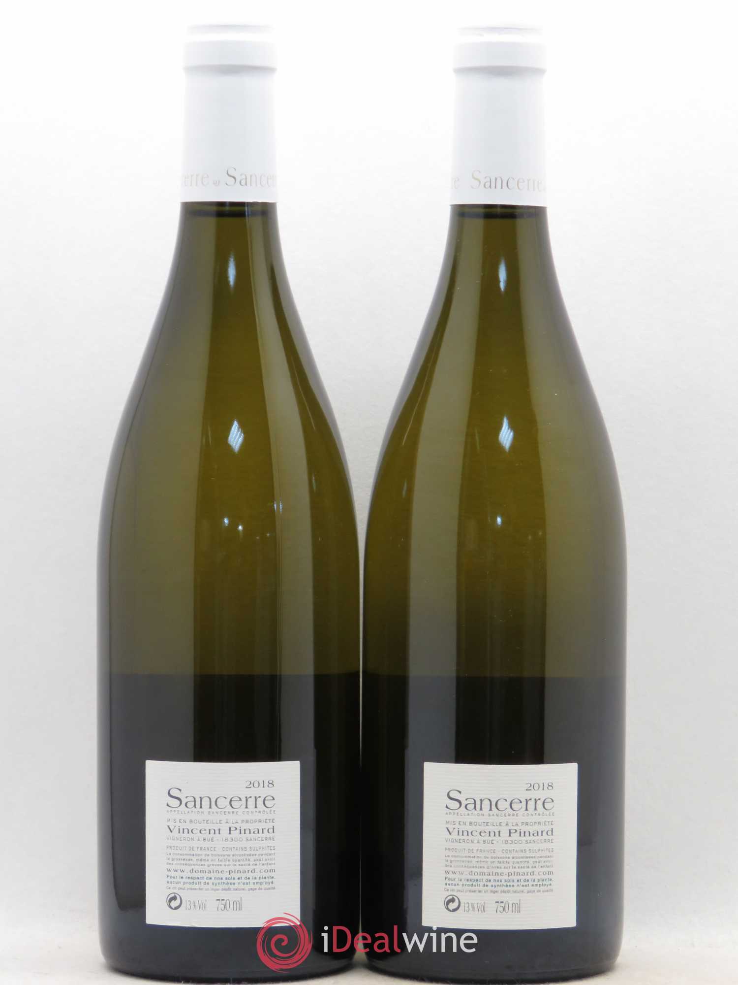 Sancerre Les Créots (anciennement Clémence) Vincent Pinard (sans prix de réserve) 2018 - Lot de 2 bouteilles - 1