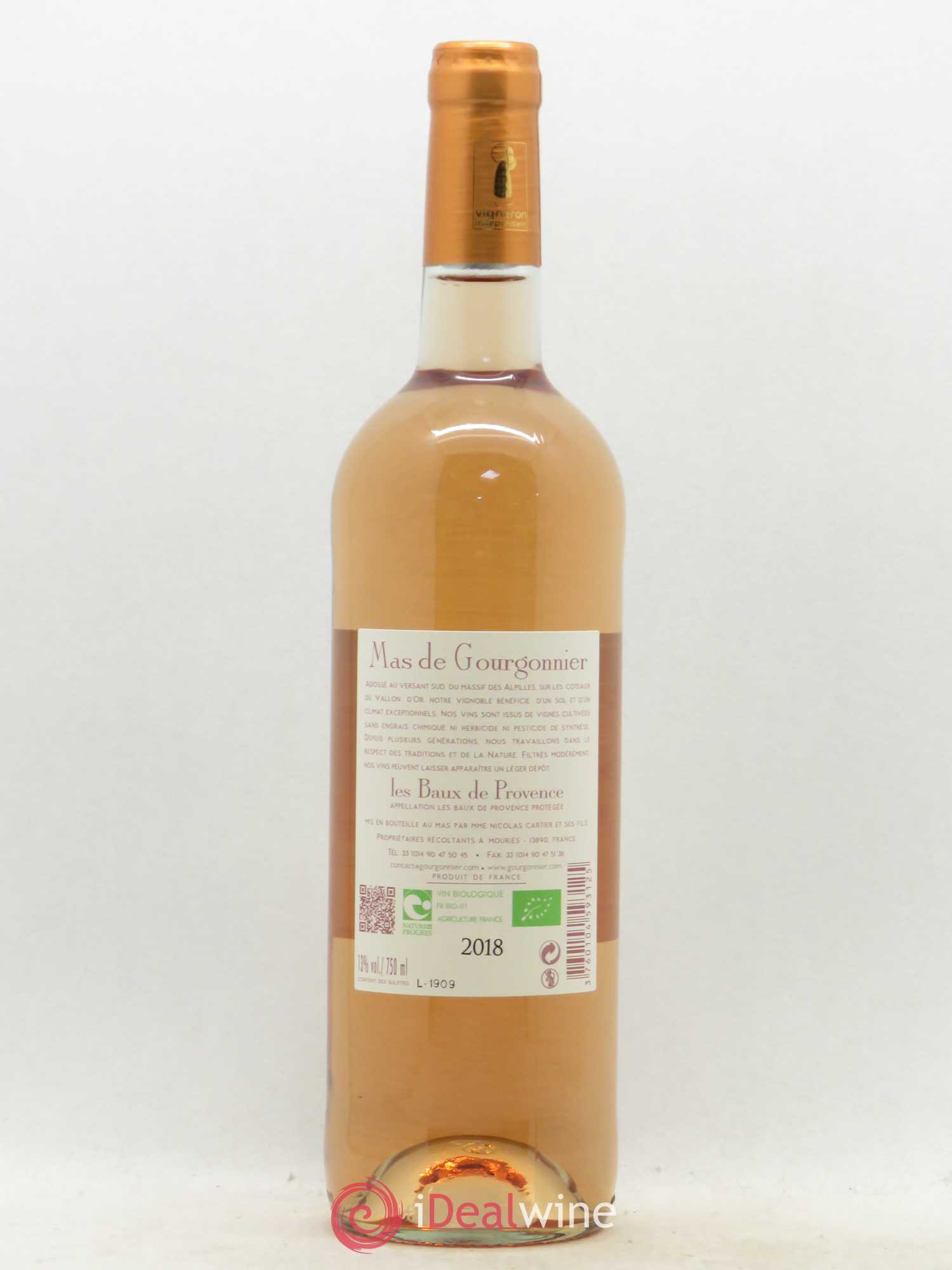 Divers Les Baux de Provence Mas de Gourgonnier (sans prix de réserve) 2018 - Lot de 1 bouteille - 1