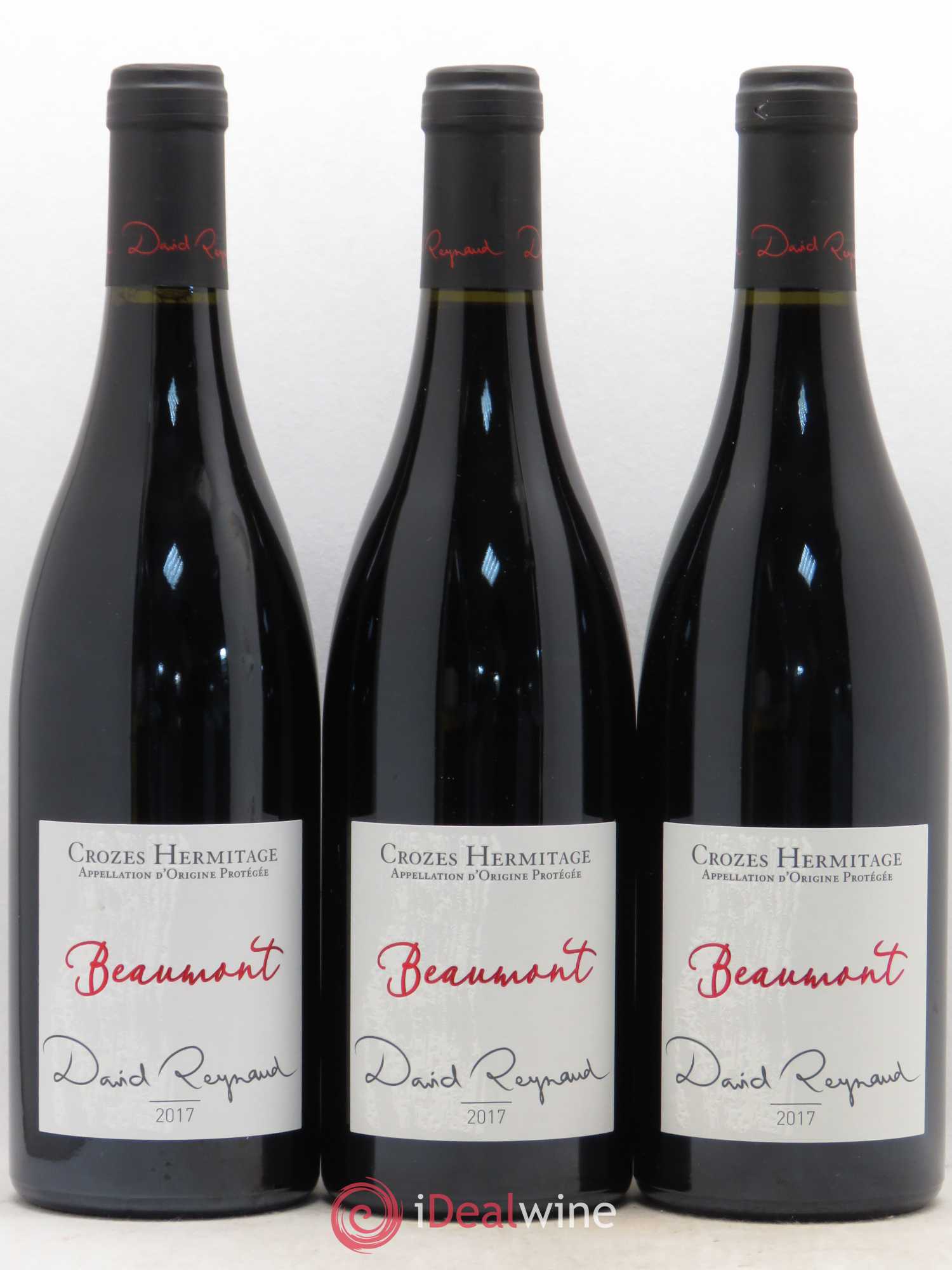 Crozes-Hermitage Beaumont Domaine les Bruyères David Reynaud (sans prix de réserve) 2017 - Posten von 3 Flaschen - 0