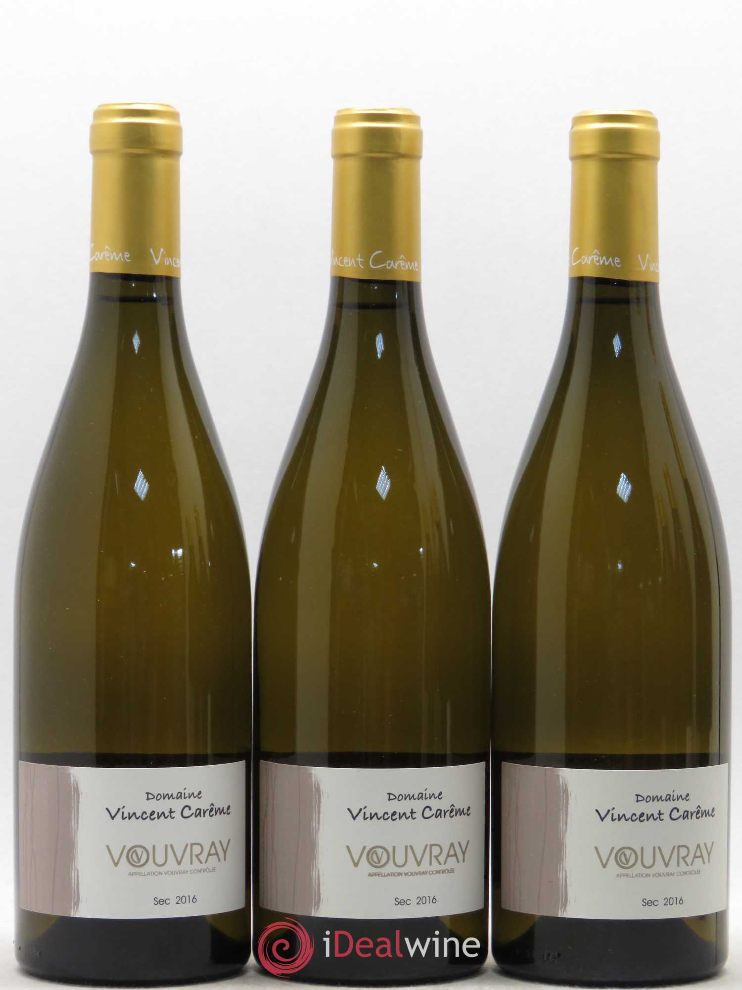 Vouvray Sec Domaine Vincent Carême (sans prix de réserve) 2016 - Lot de 6 bouteilles - 1