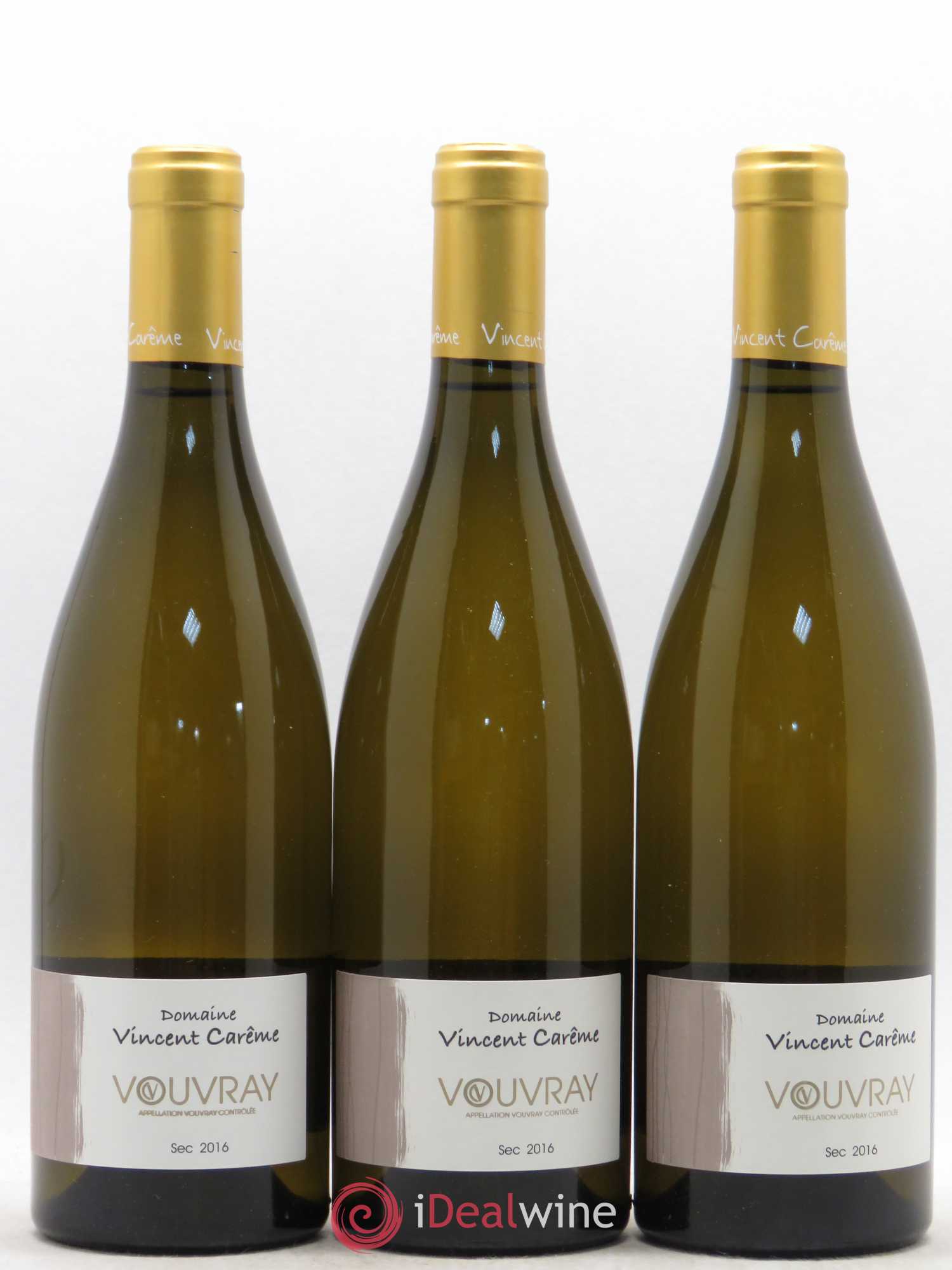 Vouvray Sec Domaine Vincent Carême (sans prix de réserve) 2016 - Lot de 6 bouteilles - 2