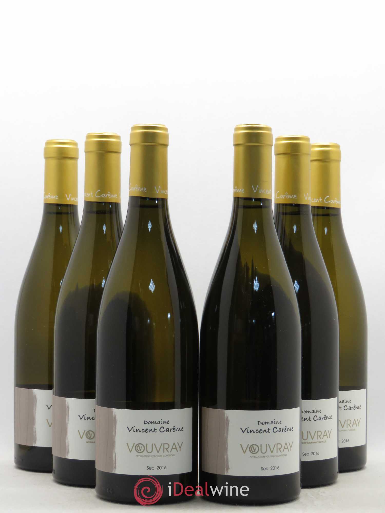 Vouvray Sec Domaine Vincent Carême (sans prix de réserve) 2016 - Lot de 6 bouteilles - 0