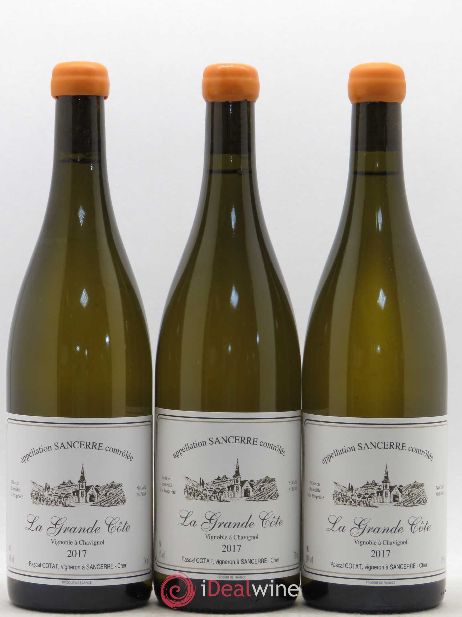 Sancerre La Grande Côte Pascal Cotat (sans prix de réserve) 2017 - Lot de 3 bouteilles - 0
