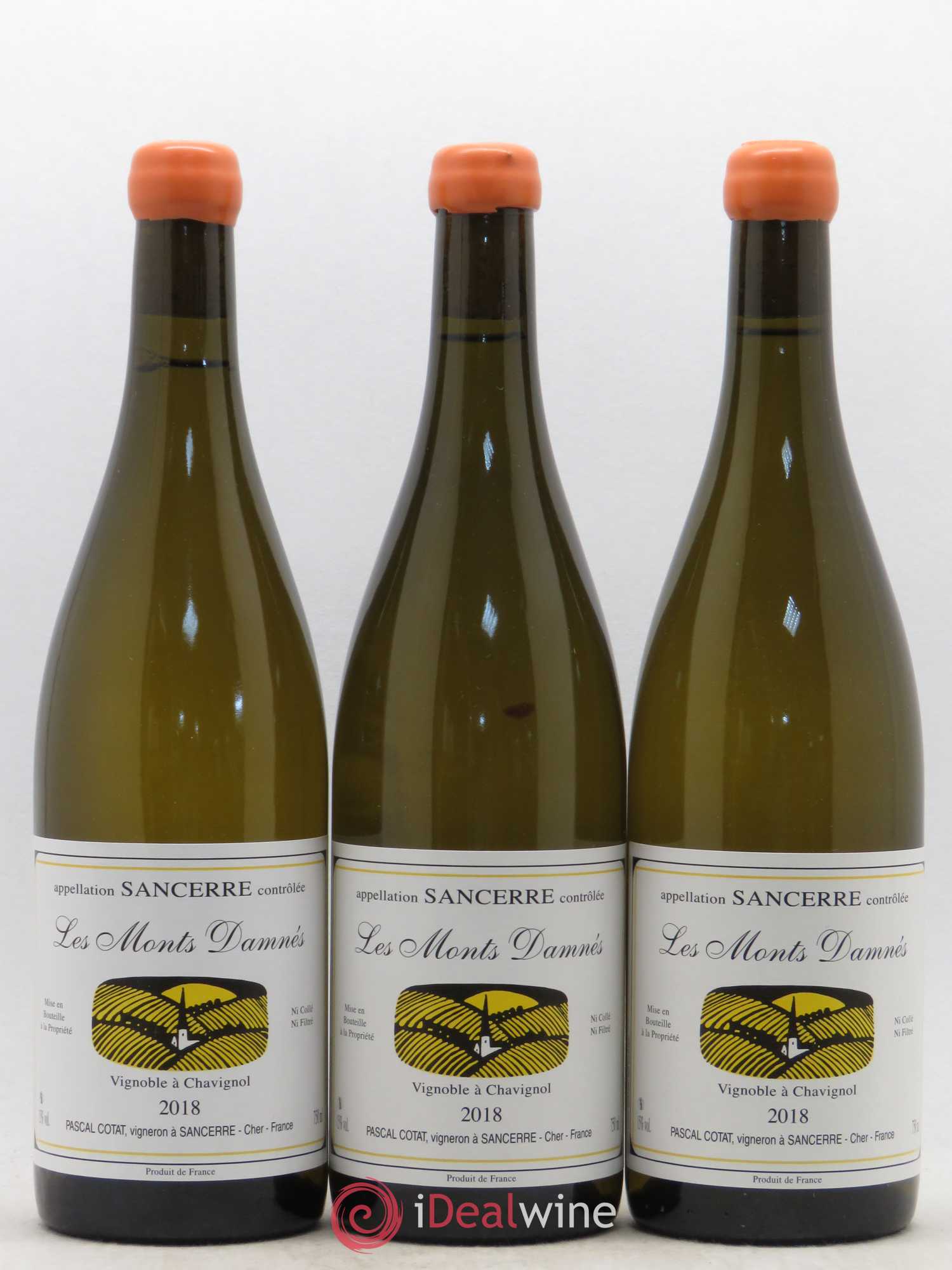 Sancerre Les Monts Damnés Pascal Cotat 2018 - Lot de 3 bouteilles - 0