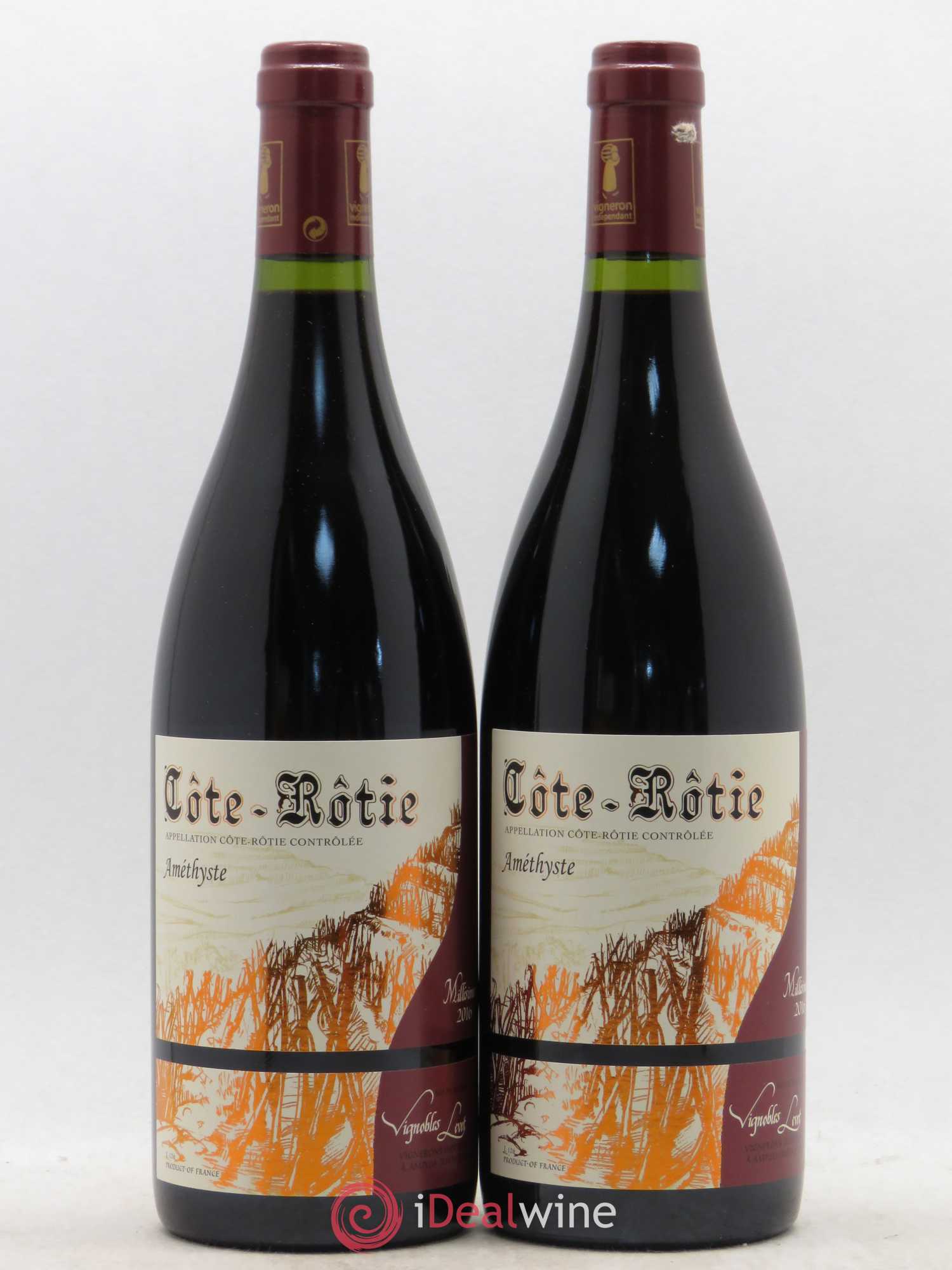 Côte-Rôtie Améthyste Vignobles Levet (sans prix de réserve) 2016 - Lot de 2 bouteilles - 0
