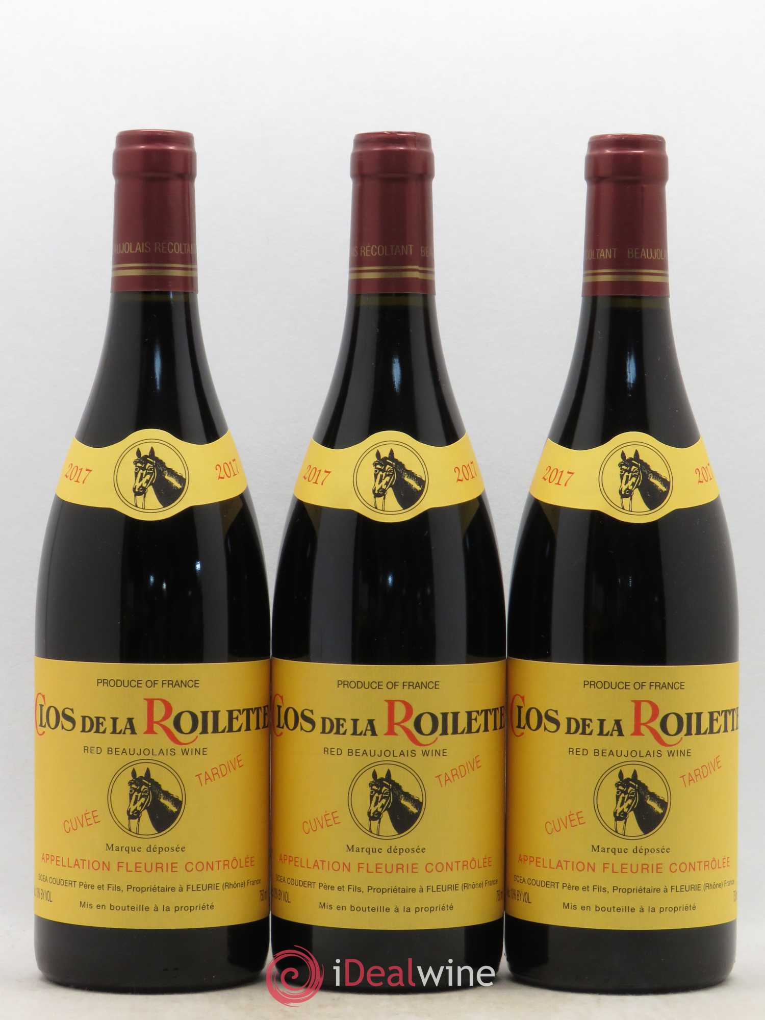 Fleurie Cuvée Tardive Clos de la Roilette (sans prix de réserve) 2017 - Lot de 3 bouteilles - 0