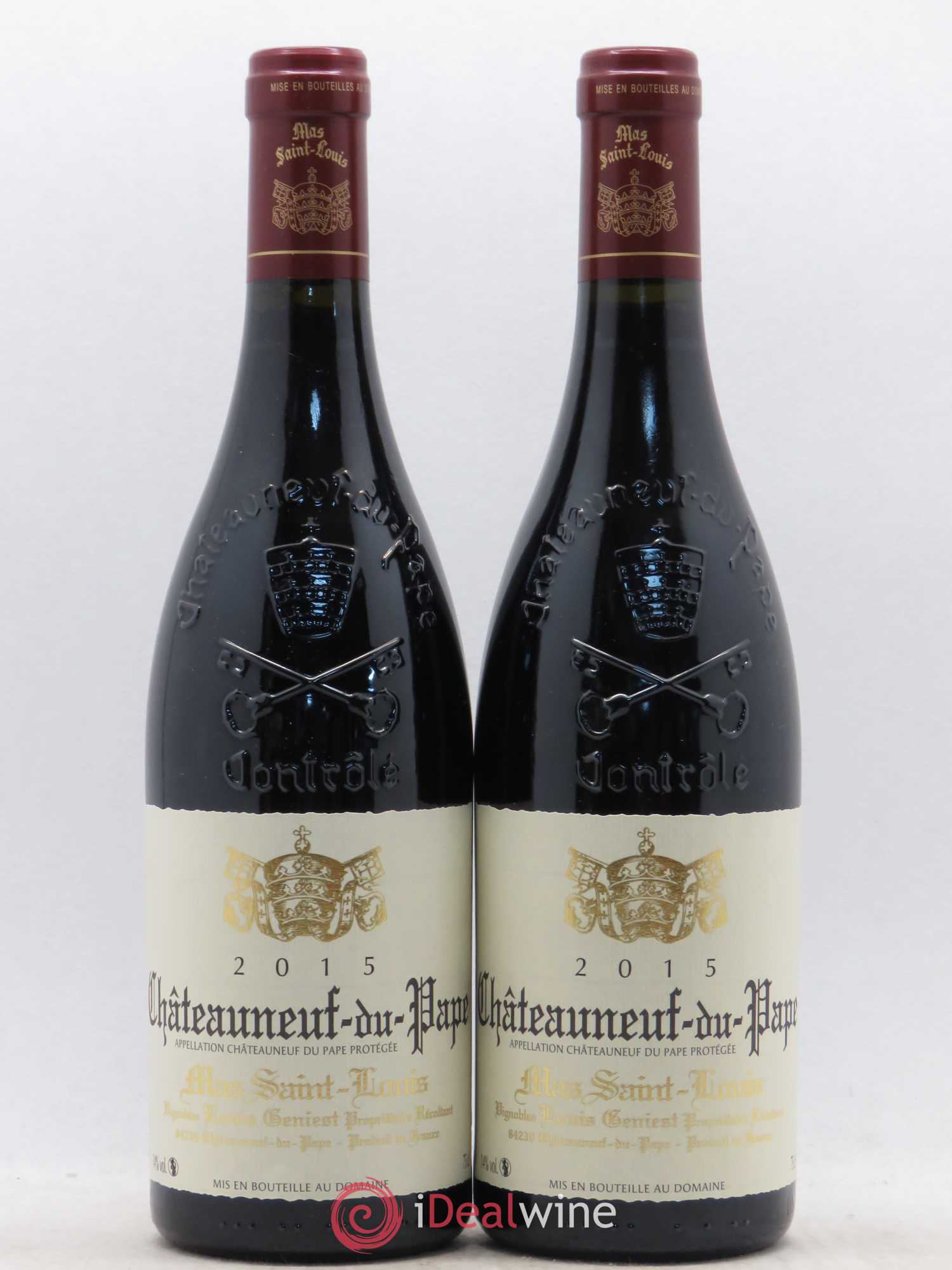 Châteauneuf-du-Pape Mas Saint Louis 2015 - Lot de 2 bouteilles - 0