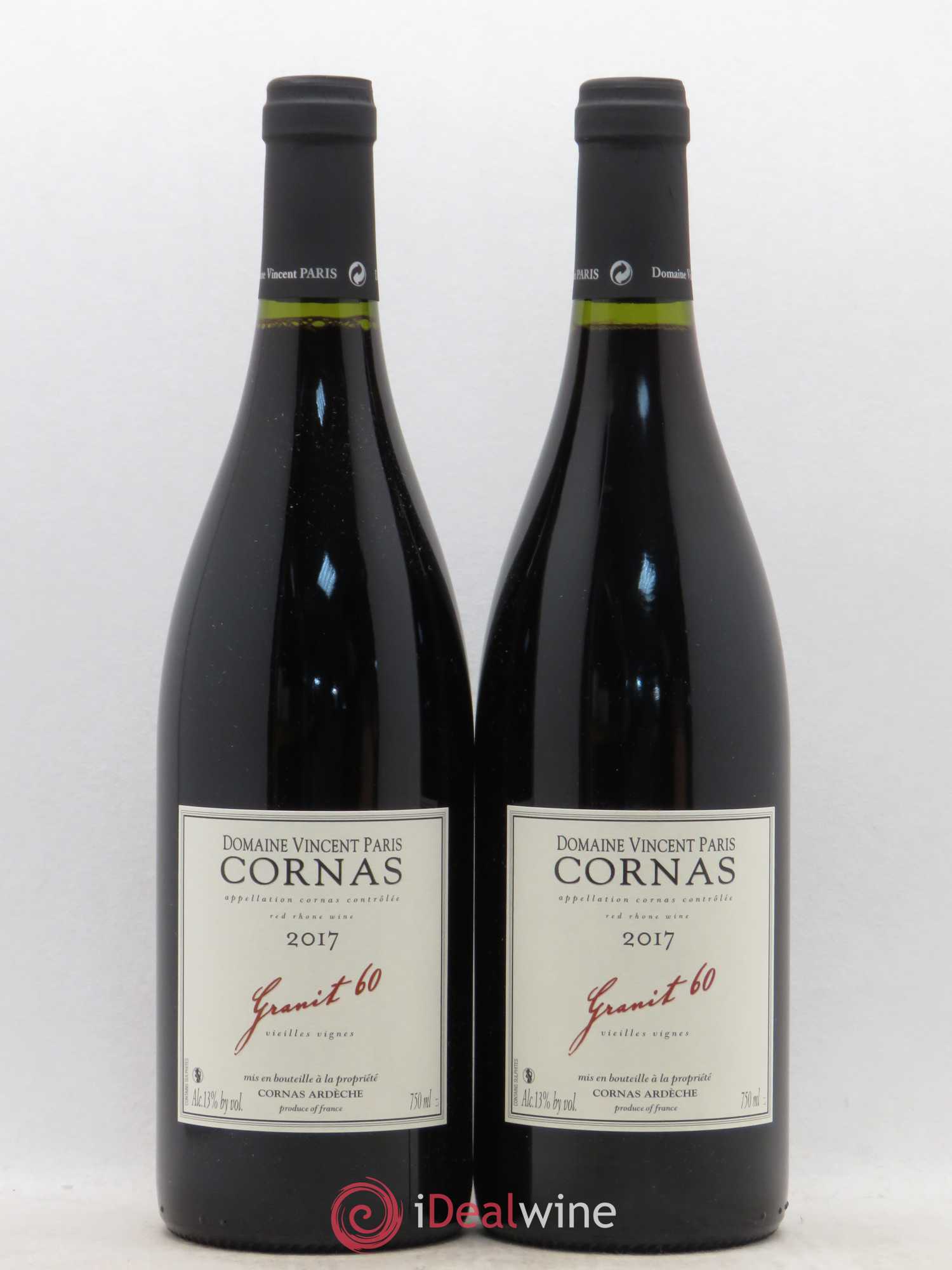 Cornas Granit 60 Vieilles Vignes Vincent Paris 2017 - Lot de 2 bouteilles - 0