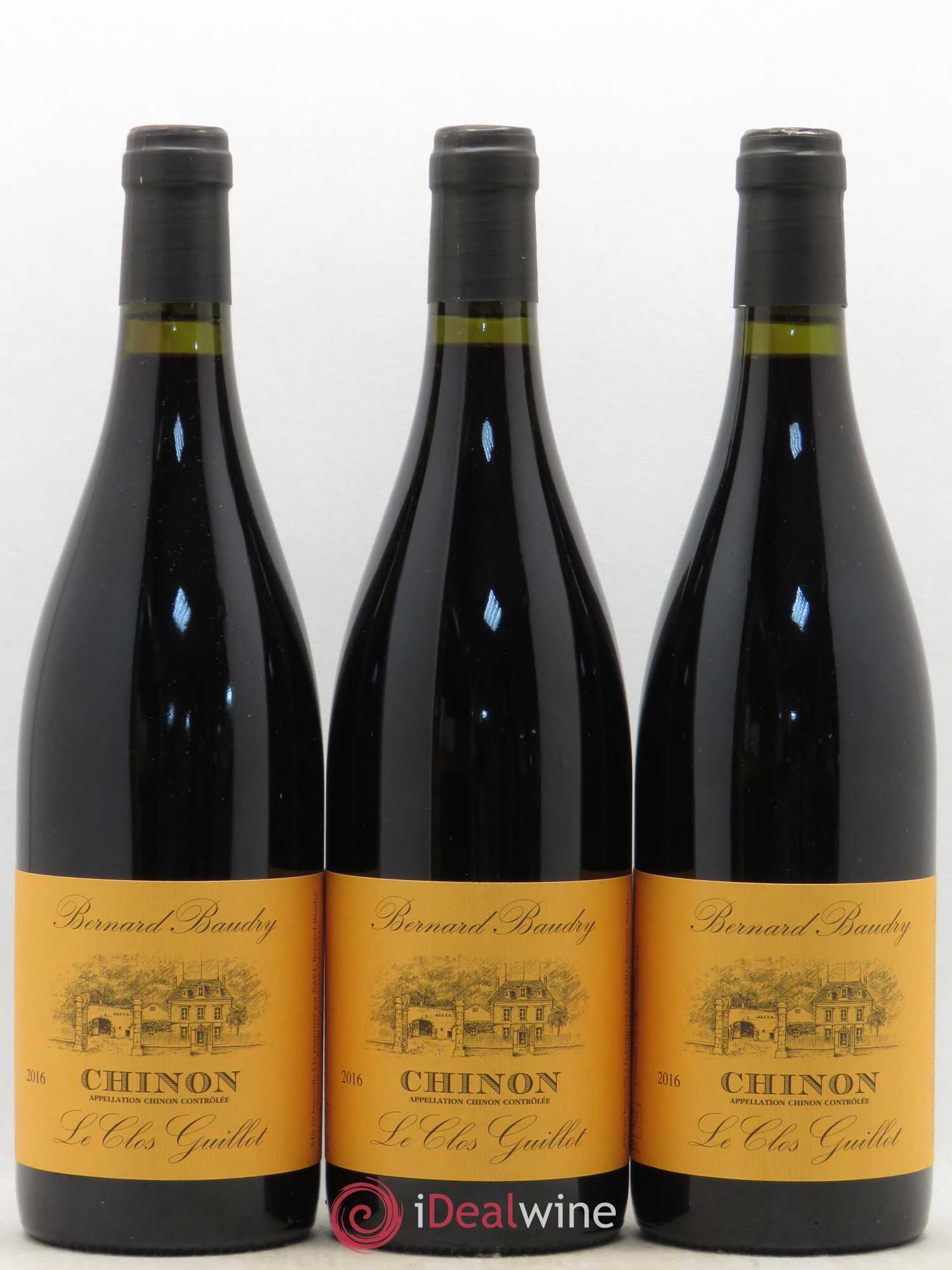 Chinon Le Clos Guillot Bernard Baudry (sans prix de réserve) 2016 - Lot de 3 bouteilles - 0