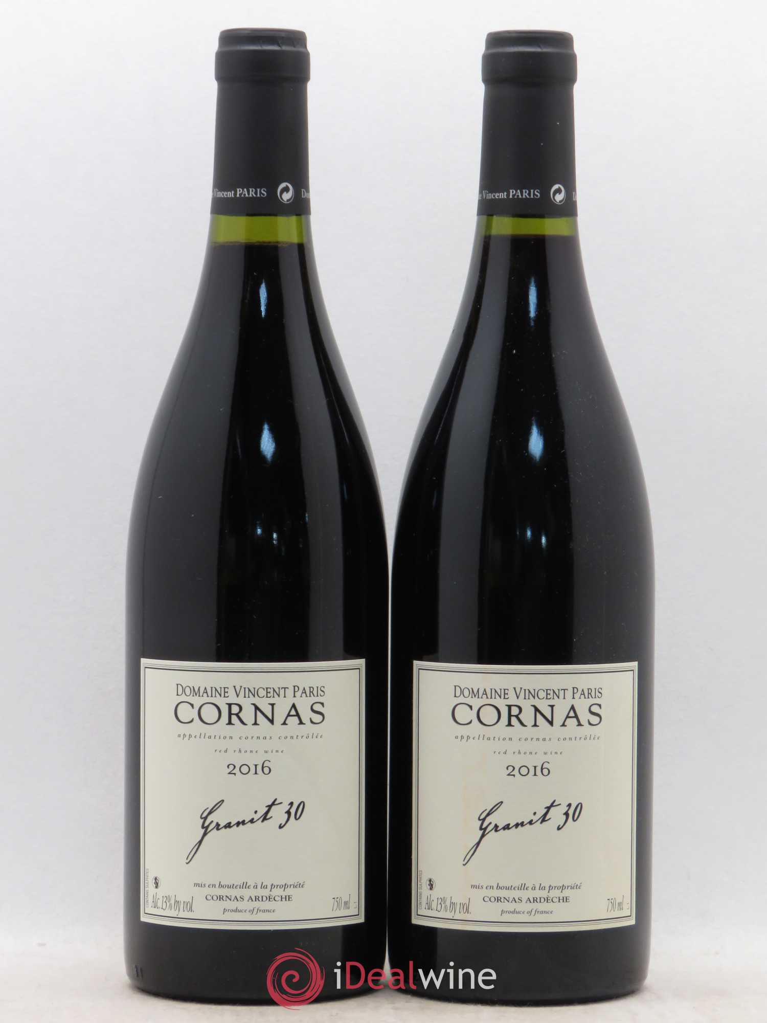 Cornas Granit 30 Vincent Paris (sans prix de réserve) 2016 - Lot de 2 bouteilles - 0