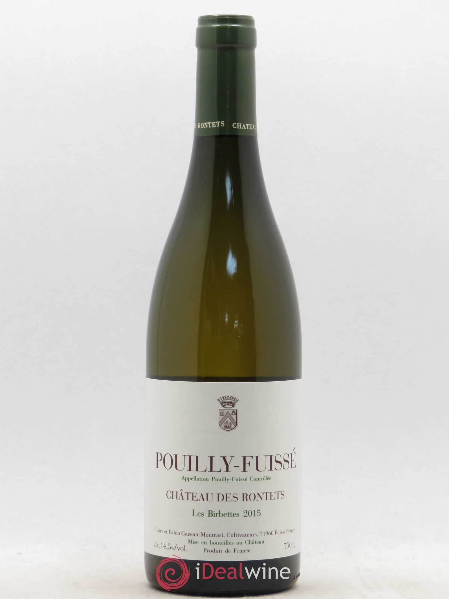 Pouilly-Fuissé Les Birbettes Château des Rontets 2015 - Lot de 1 bouteille - 0