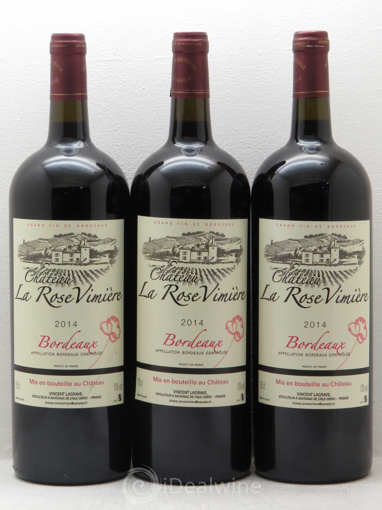 Bordeaux Chateau la Rose Vimière (sans prix de réserve) 2014 - Posten von 3 Magnum - 0