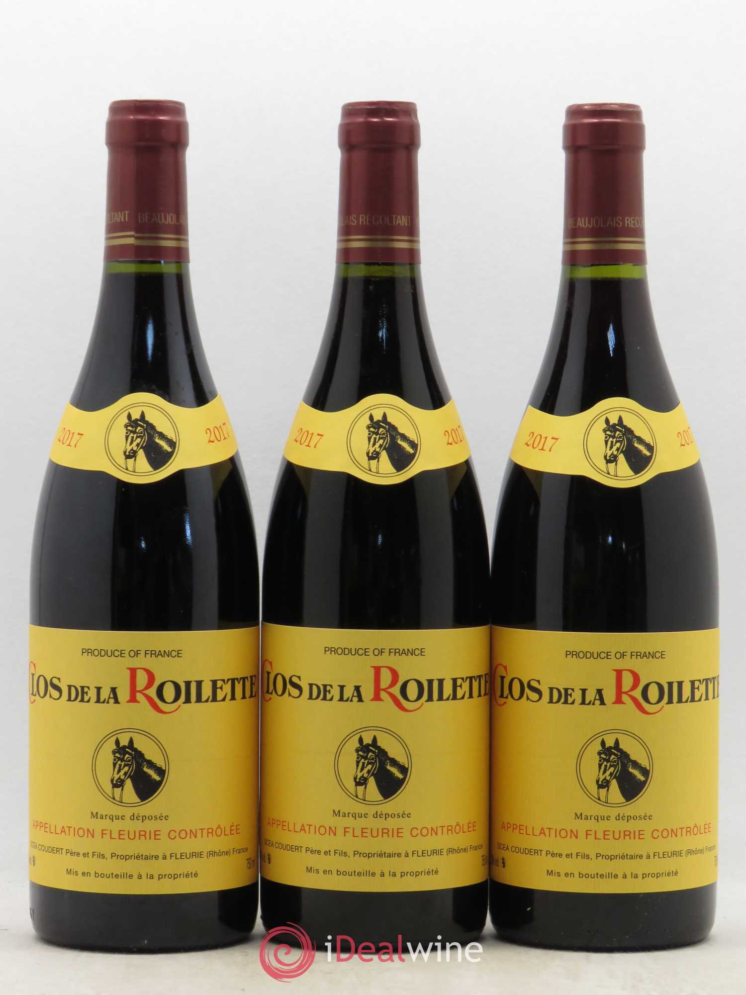 Fleurie Clos de la Roilette (sans prix de réserve) 2017 - Lot de 3 bouteilles - 0