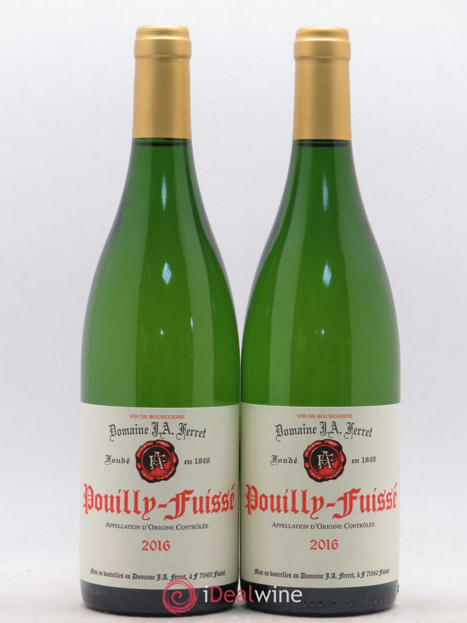 Pouilly-Fuissé J.A. Ferret (Domaine) (sans prix de réserve) 2016 - Lot de 2 bouteilles - 0