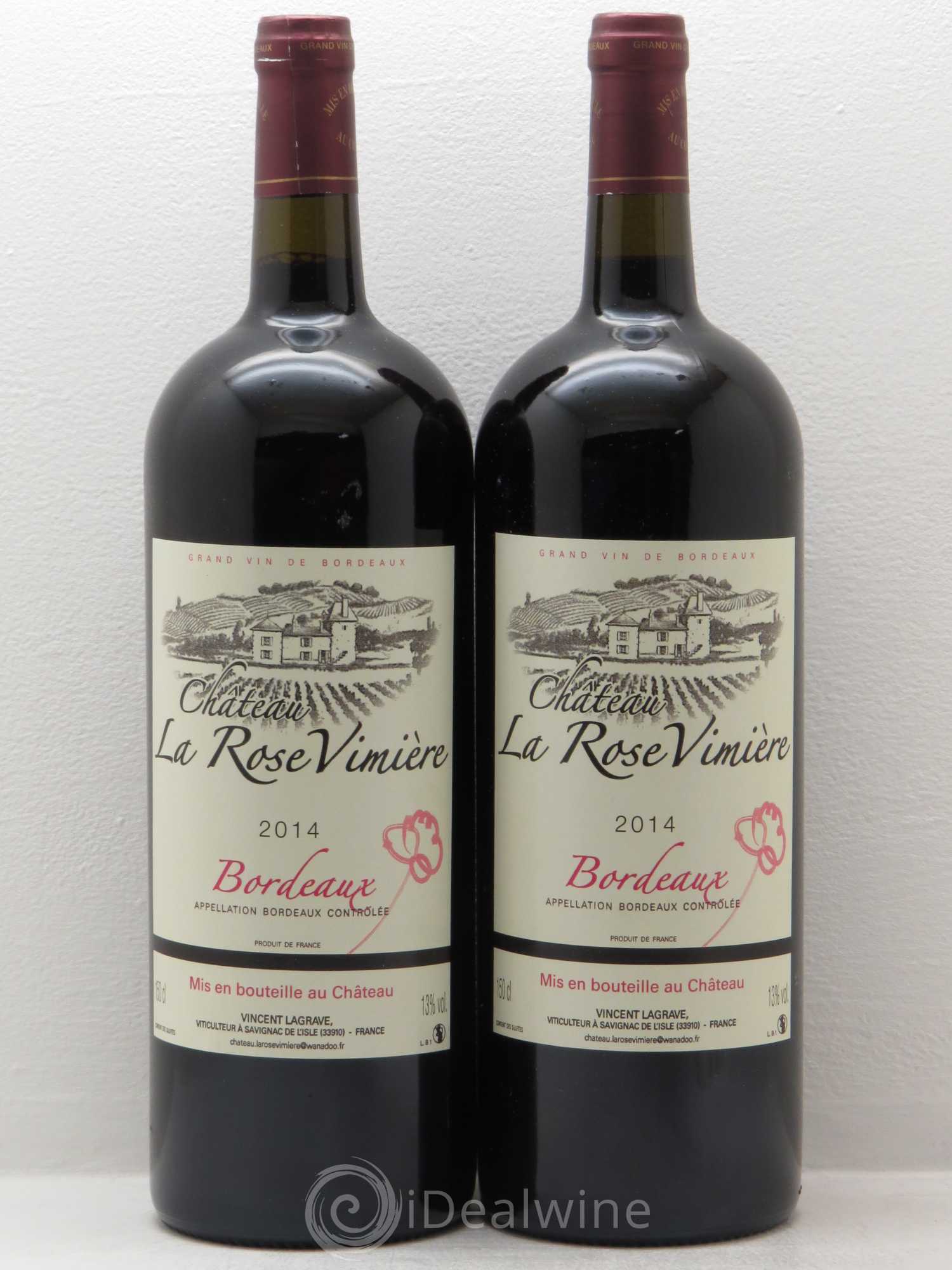 Bordeaux Chateau la Rose Vimière (sans prix de réserve) 2014 - Posten von 2 Magnum - 0