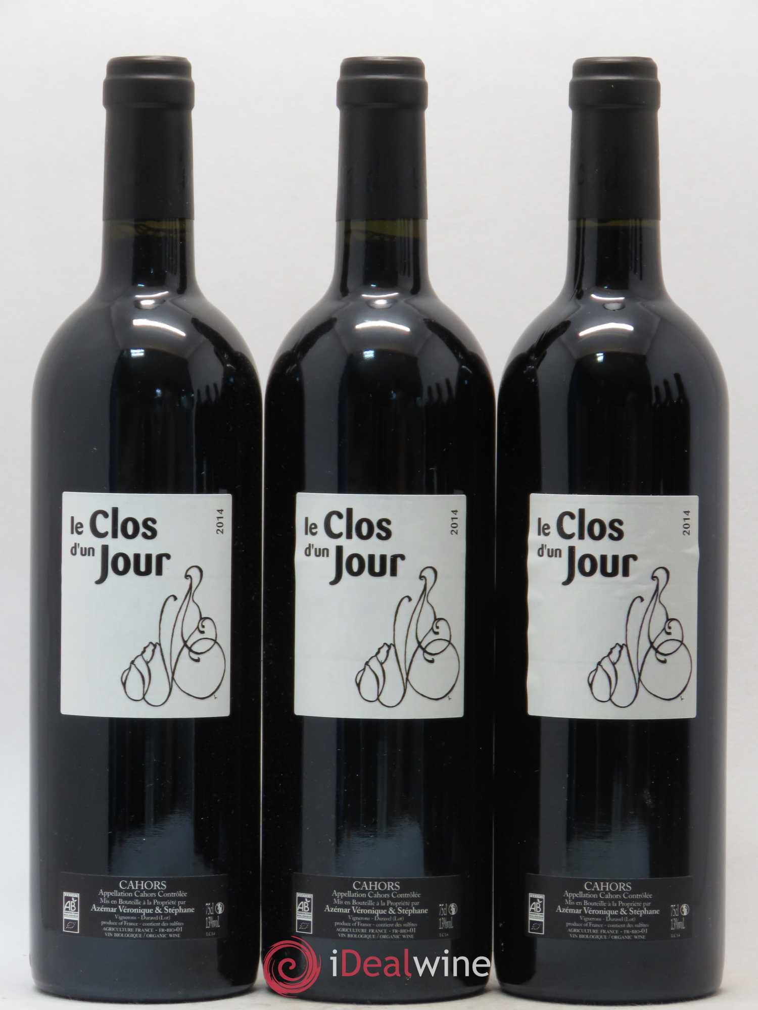 Cahors Le Clos d'Un Jour (sans prix de réserve) 2014 - Posten von 6 Flaschen - 1