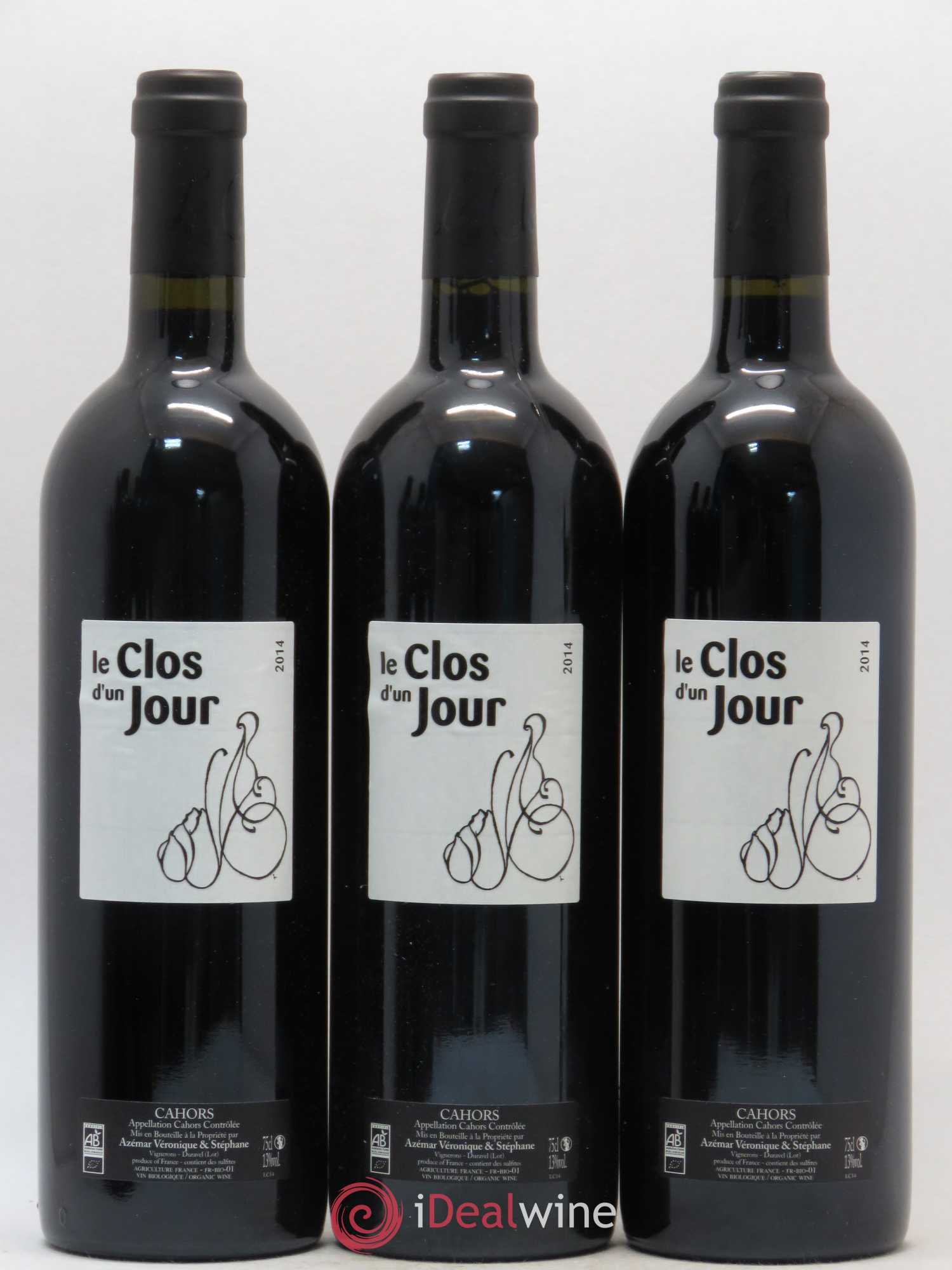 Cahors Le Clos d'Un Jour (sans prix de réserve) 2014 - Posten von 6 Flaschen - 2