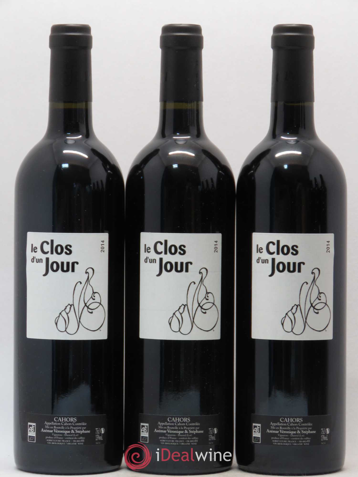 Cahors Le Clos d'Un Jour (sans prix de réserve) 2014 - Posten von 6 Flaschen - 1