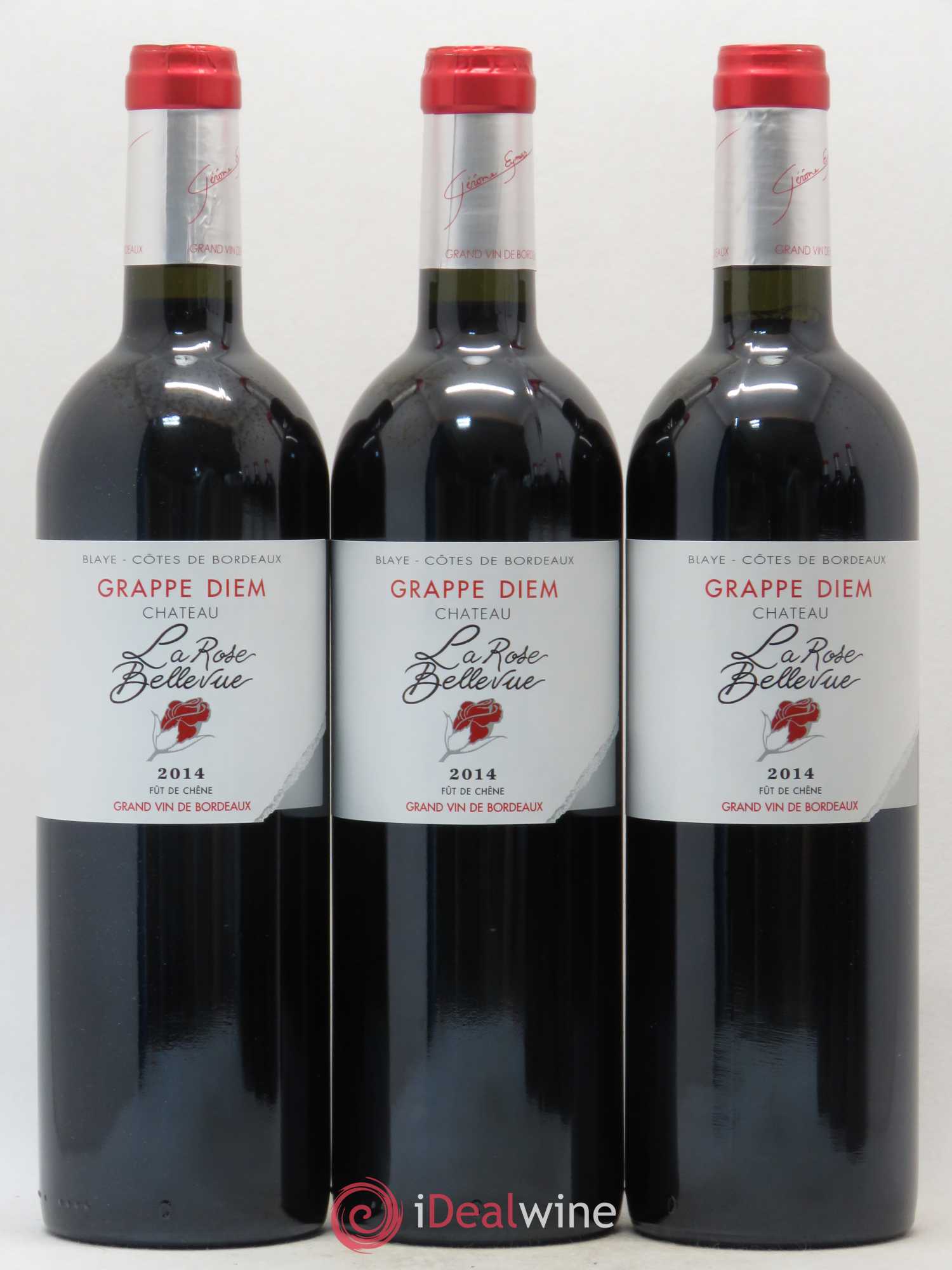 Premières-Côtes-de-Blaye (Blaye-Côtes-de-Bordeaux) Grappe Diem Château La Rose Bellevue (sans prix de réserve) 2014 - Lotto di 6 bottiglie - 1