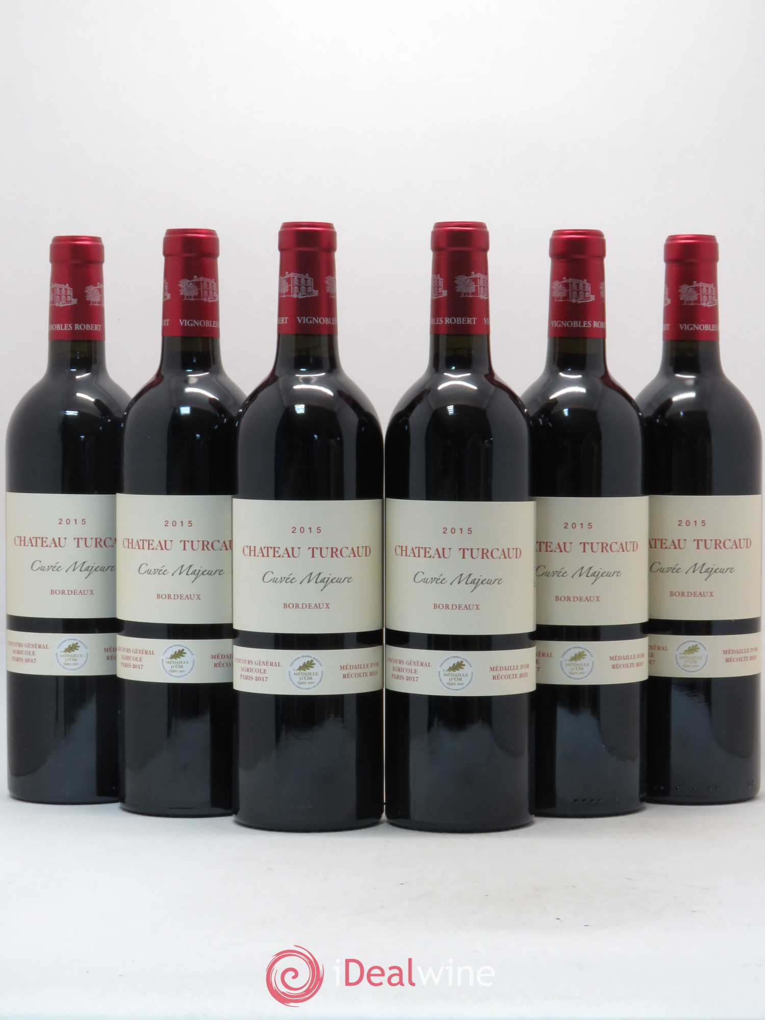 Bordeaux Cuvée Majeure Château Turcaud (sans prix de réserve) 2015 - Posten von 6 Flaschen - 0