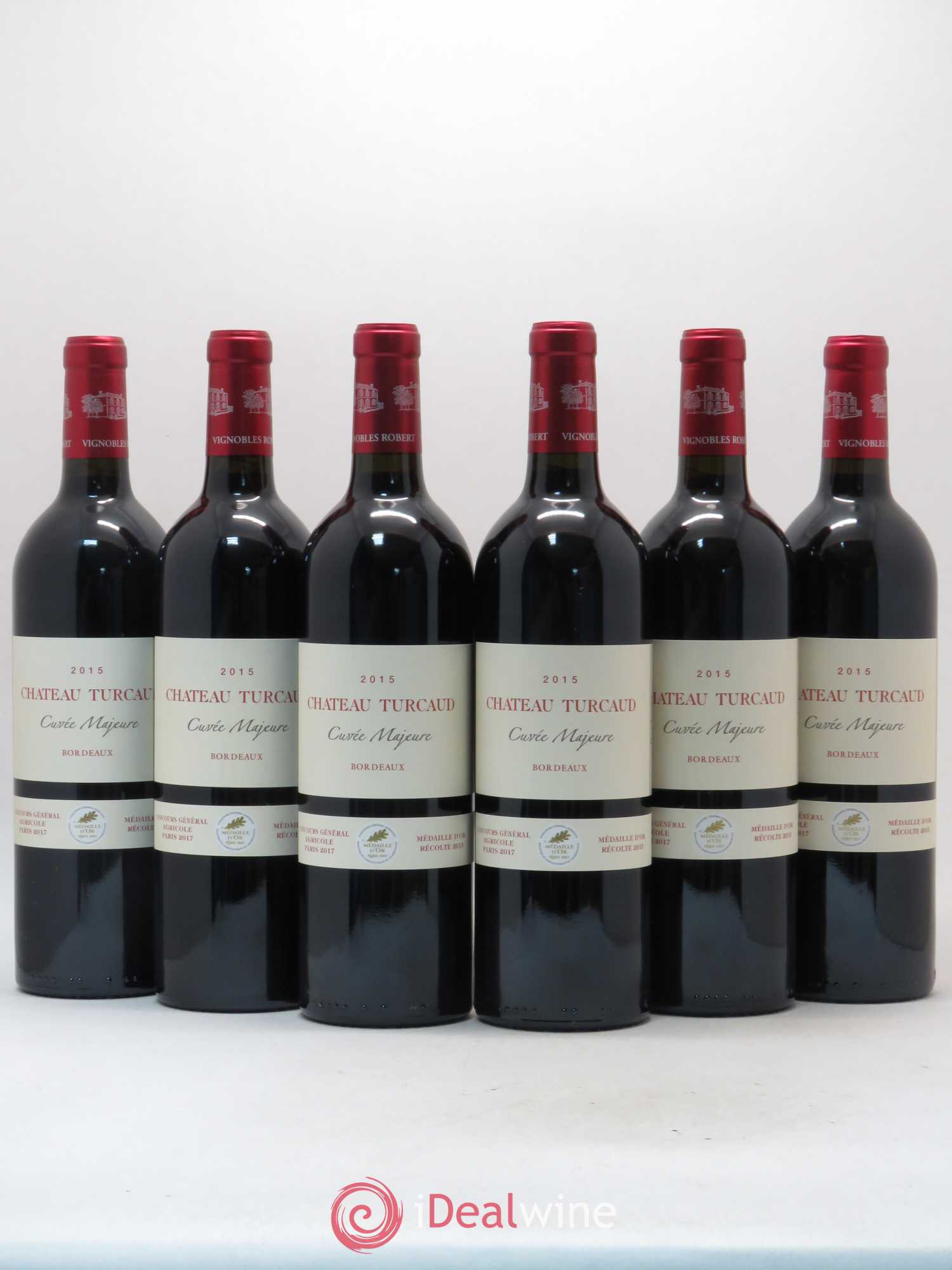 Bordeaux Cuvée Majeure Château Turcaud (sans prix de réserve) 2015 - Posten von 6 Flaschen - 0