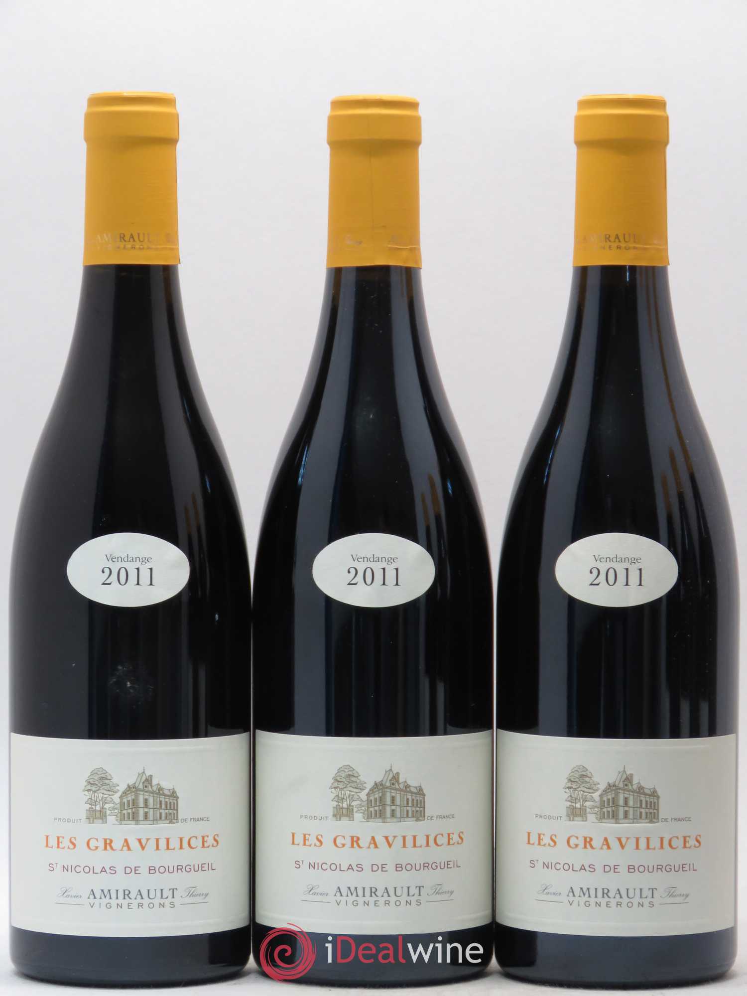 Saint-Nicolas de Bourgueil Les Gravilices Agnès et Xavier Amirault  (sans prix de réserve) 2011 - Lot de 6 bouteilles - 1