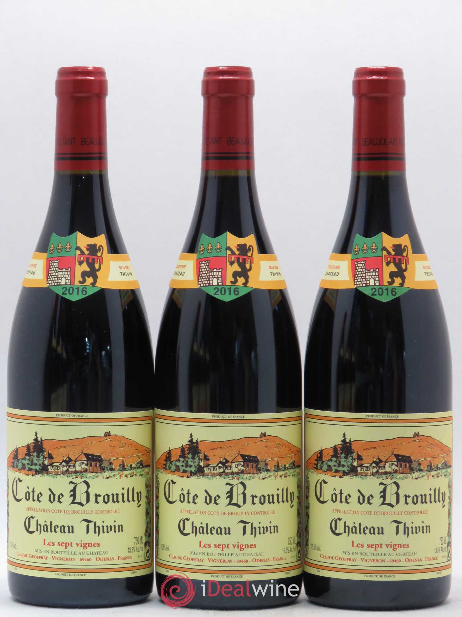 Côte de Brouilly Les 7 Vignes Château Thivin (sans prix de réserve) 2016 - Lot de 6 bouteilles - 2