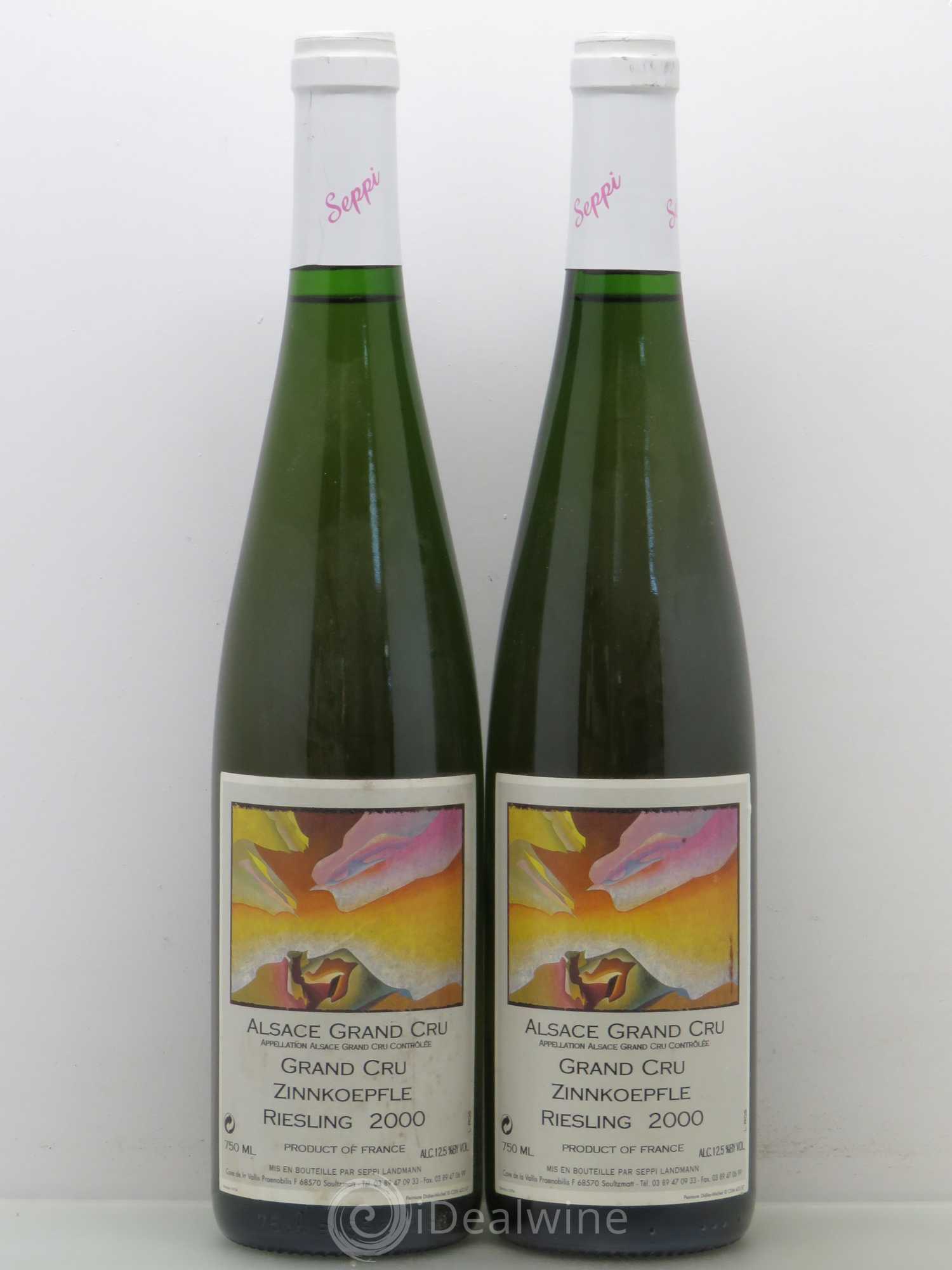 Riesling Seppi Landmann Zinnkoepfle (sans prix de réserve) 2000 - Lotto di 2 bottiglie - 0