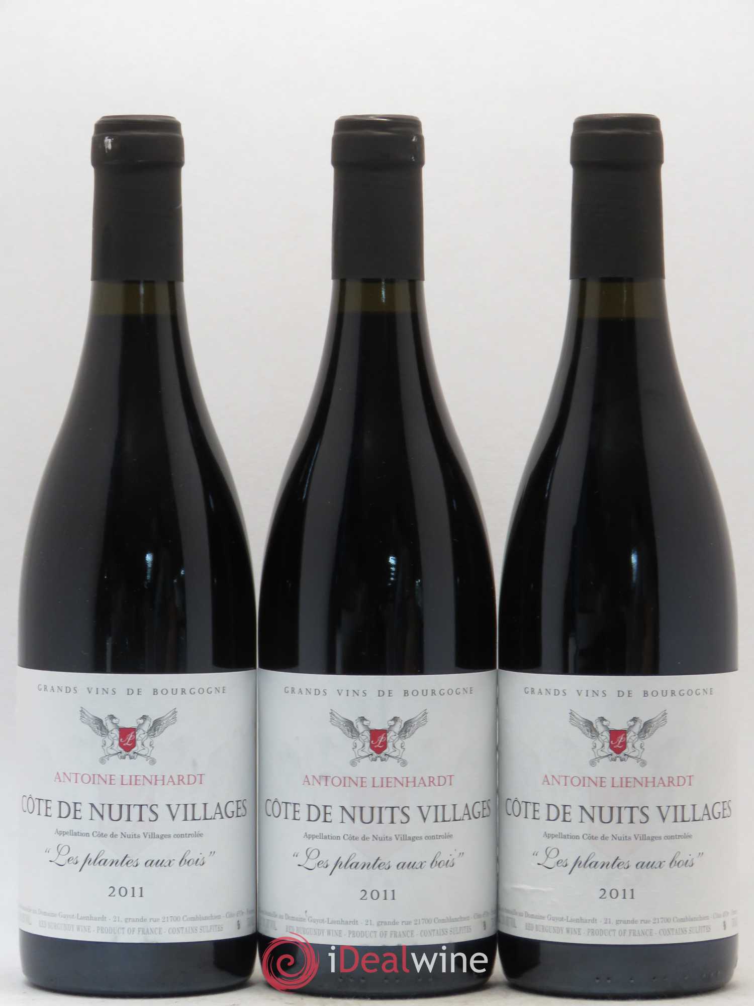 Côte de Nuits-Villages Antoine Lienhardt Les Plantes Aux Bois (sans prix de réserve) 2011 - Posten von 6 Flaschen - 2