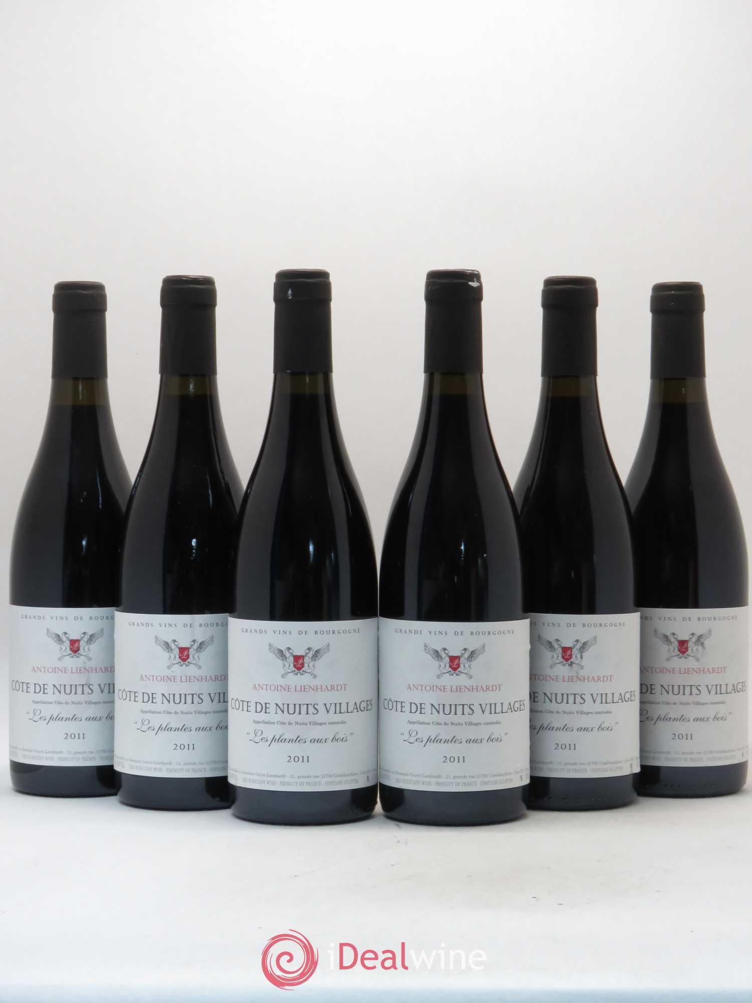 Côte de Nuits-Villages Antoine Lienhardt Les Plantes Aux Bois (sans prix de réserve) 2011 - Posten von 6 Flaschen - 0