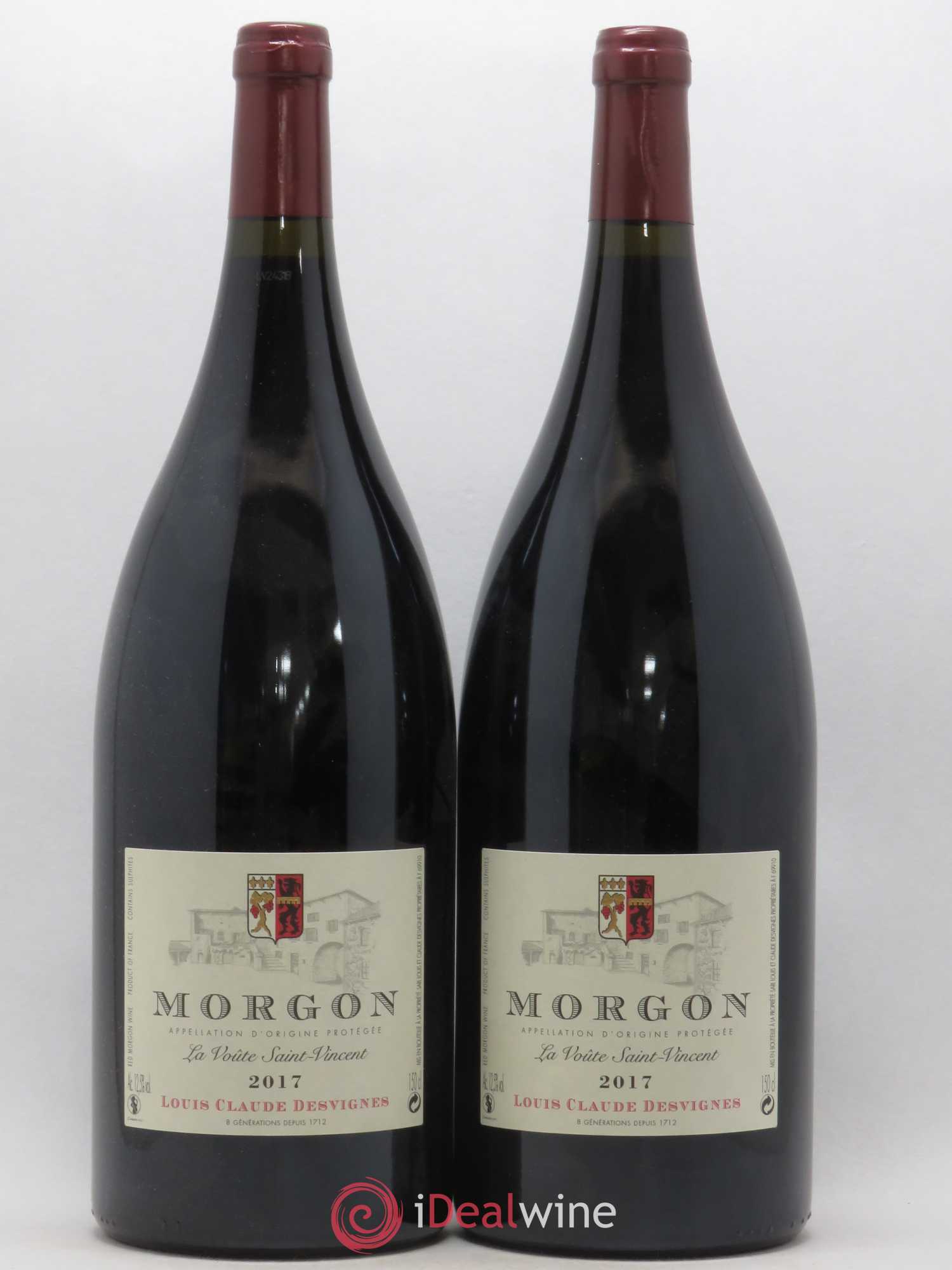 Morgon La Voûte Saint Vincent Louis-Claude Desvignes (sans prix de réserve) 2017 - Lot de 2 magnums - 0