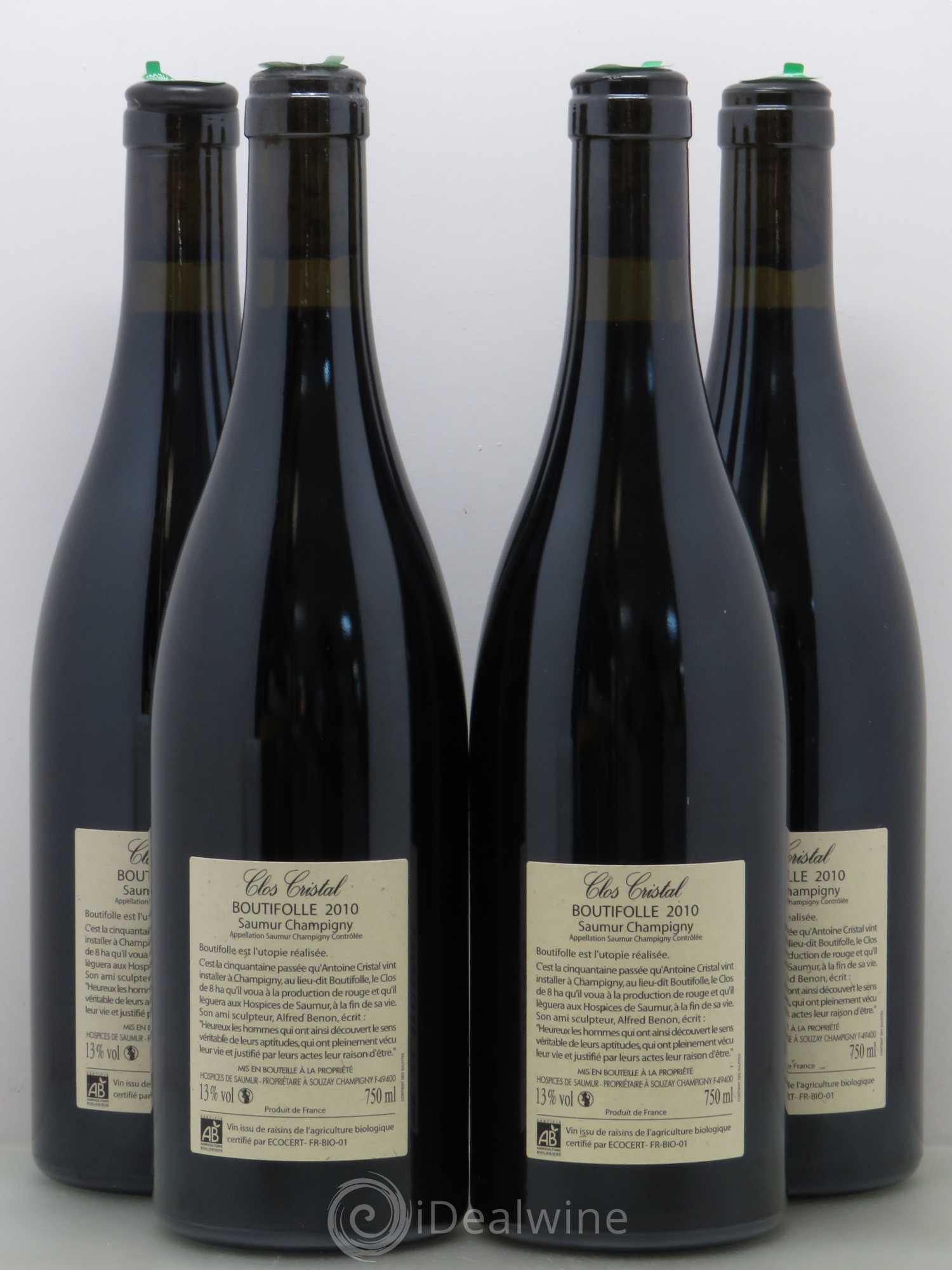 Saumur-Champigny Clos Cristal Boutifolle 2010 - Posten von 4 Flaschen - 1